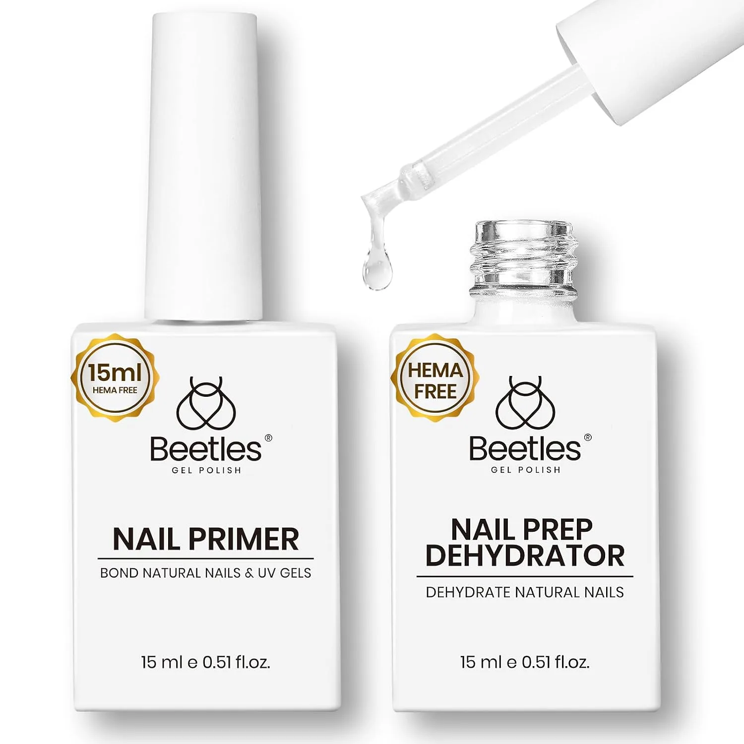 Beetles Nail Dehydrator and Primer Set 2Pcs 15 ml