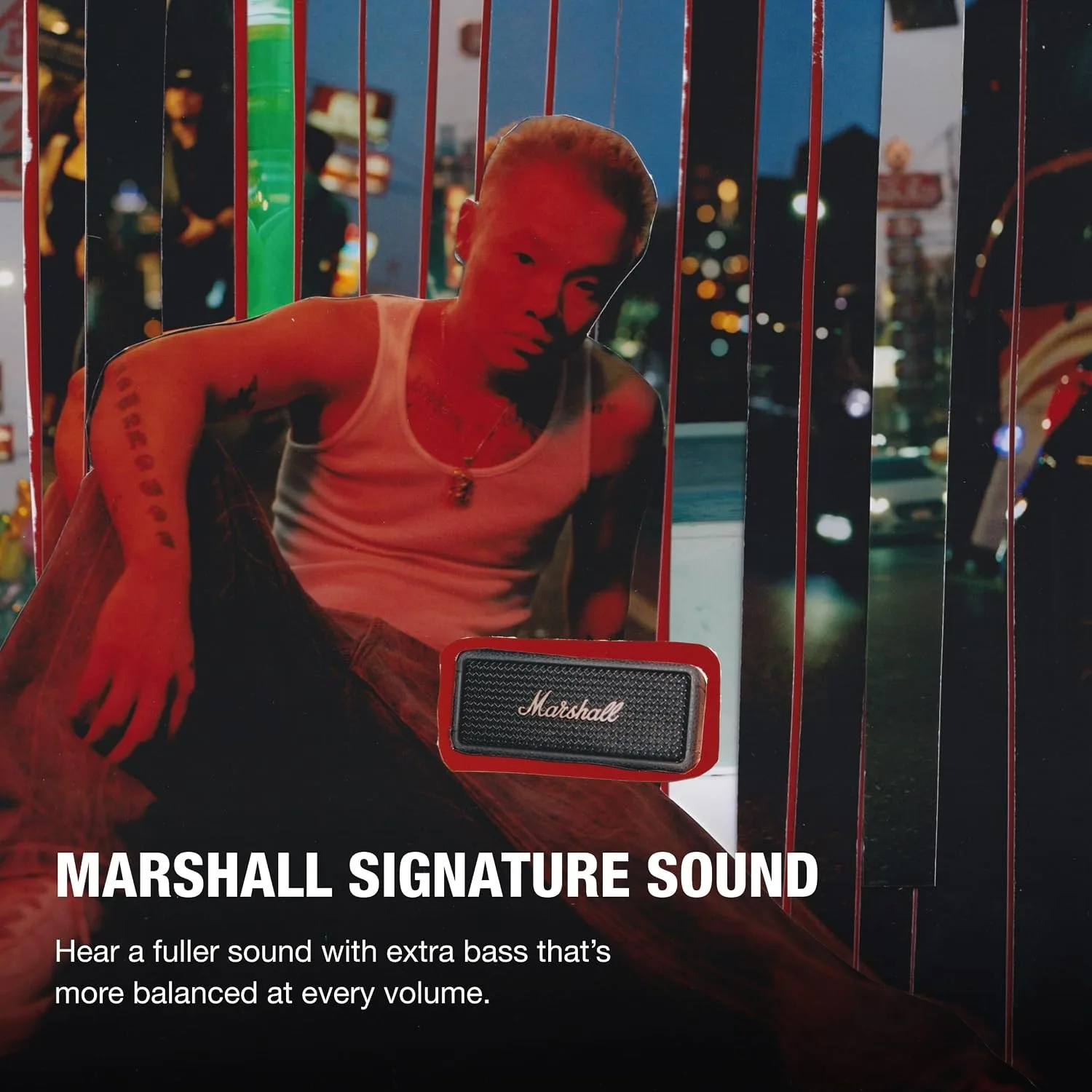 Marshall Emberton III Portable Bluetooth Waterproof Speaker - Black & Brass