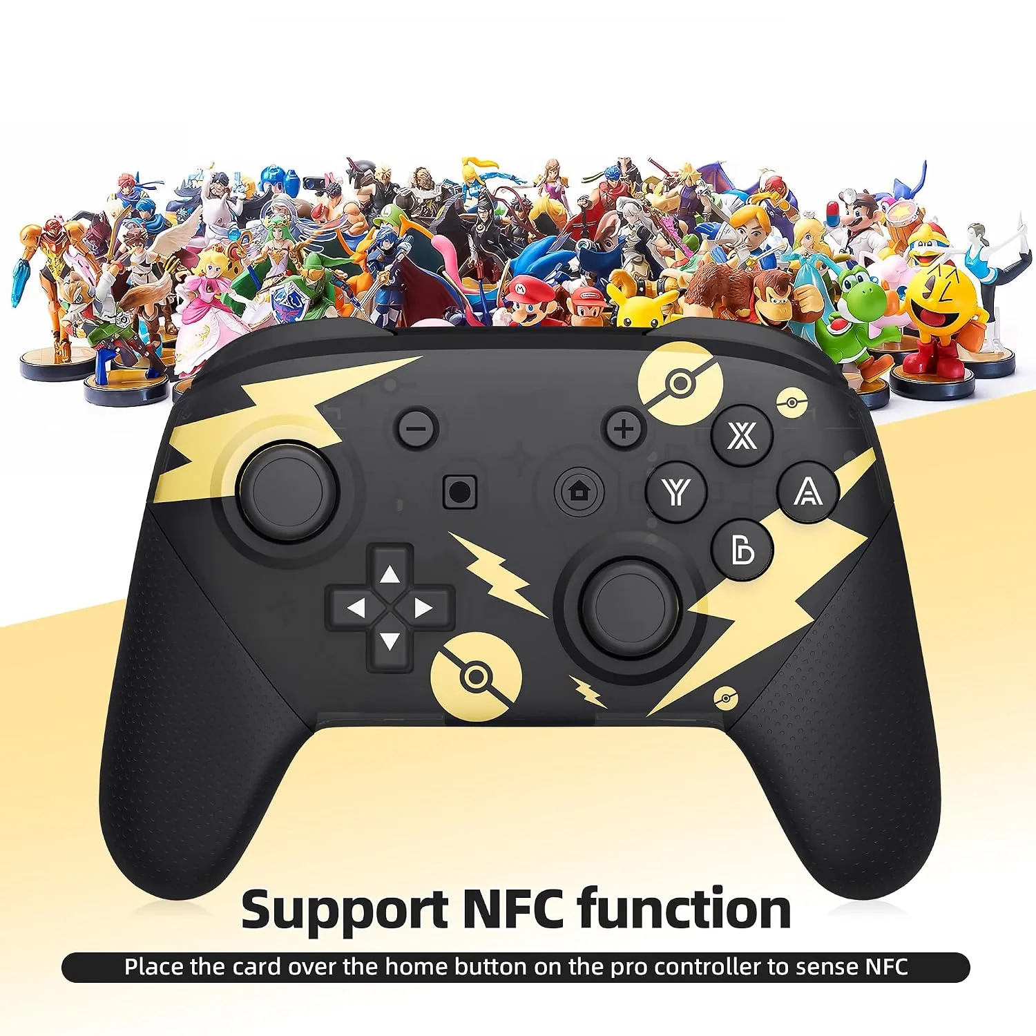 Switch Pro Controller, Wireless Switch Controllers with Carrying Storage Case, Upgraded Gamepad Switch Remote Replacement for Switch Controller Support NFC/Dual Vibration/Screenshot/Wake-up Function