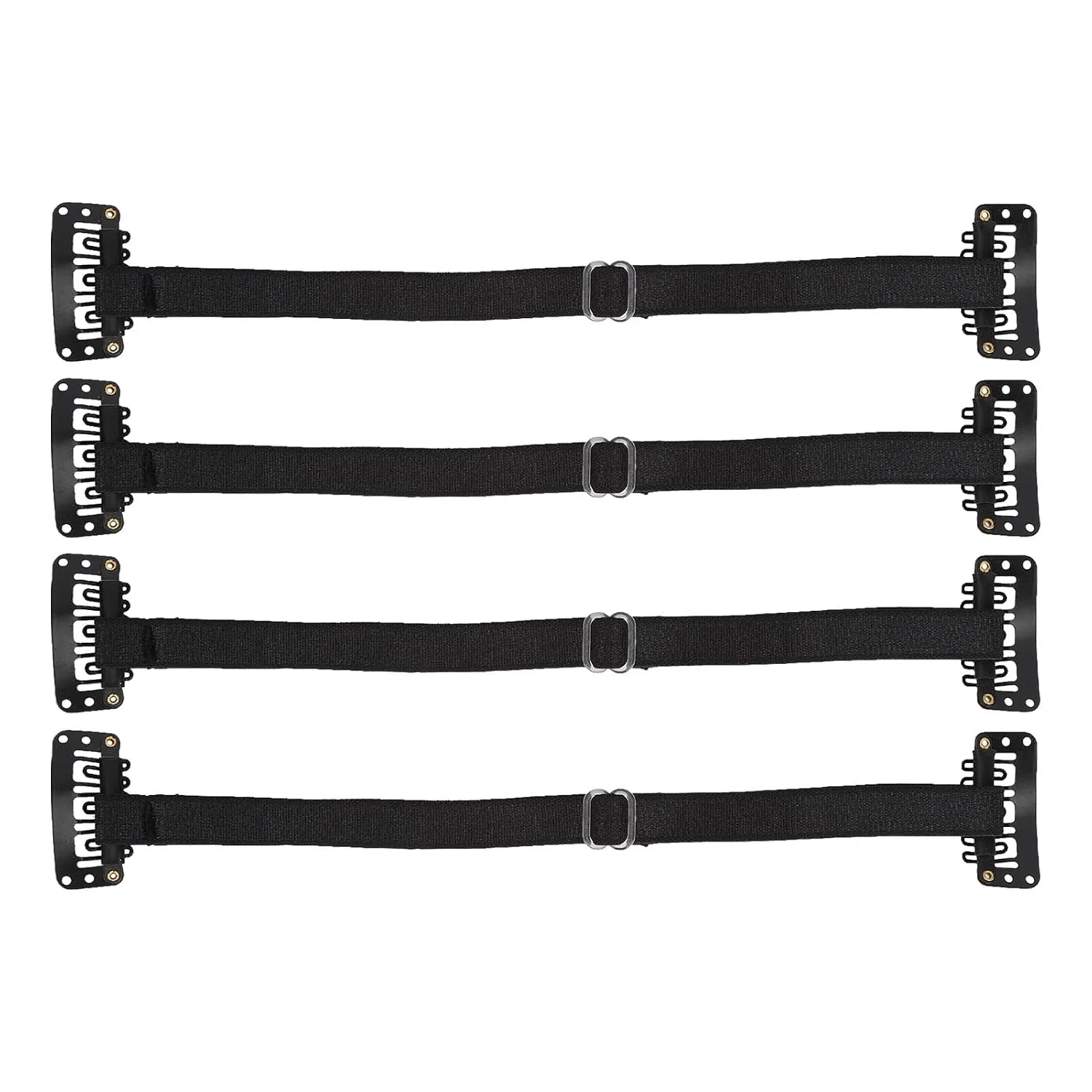 4Pcs Facelift Bands with Clips, Adjustable Elastic Instant Face Band, Invisible Hairpin Face Stretching Lifting Strap, Face Slimming Band, Wrinkles Remove Belt for Face