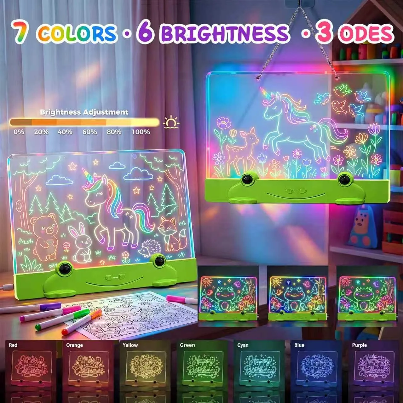 Laimiod 16" LED Drawing Board for Kids,Gift for Girls Boys Children Age 3-8