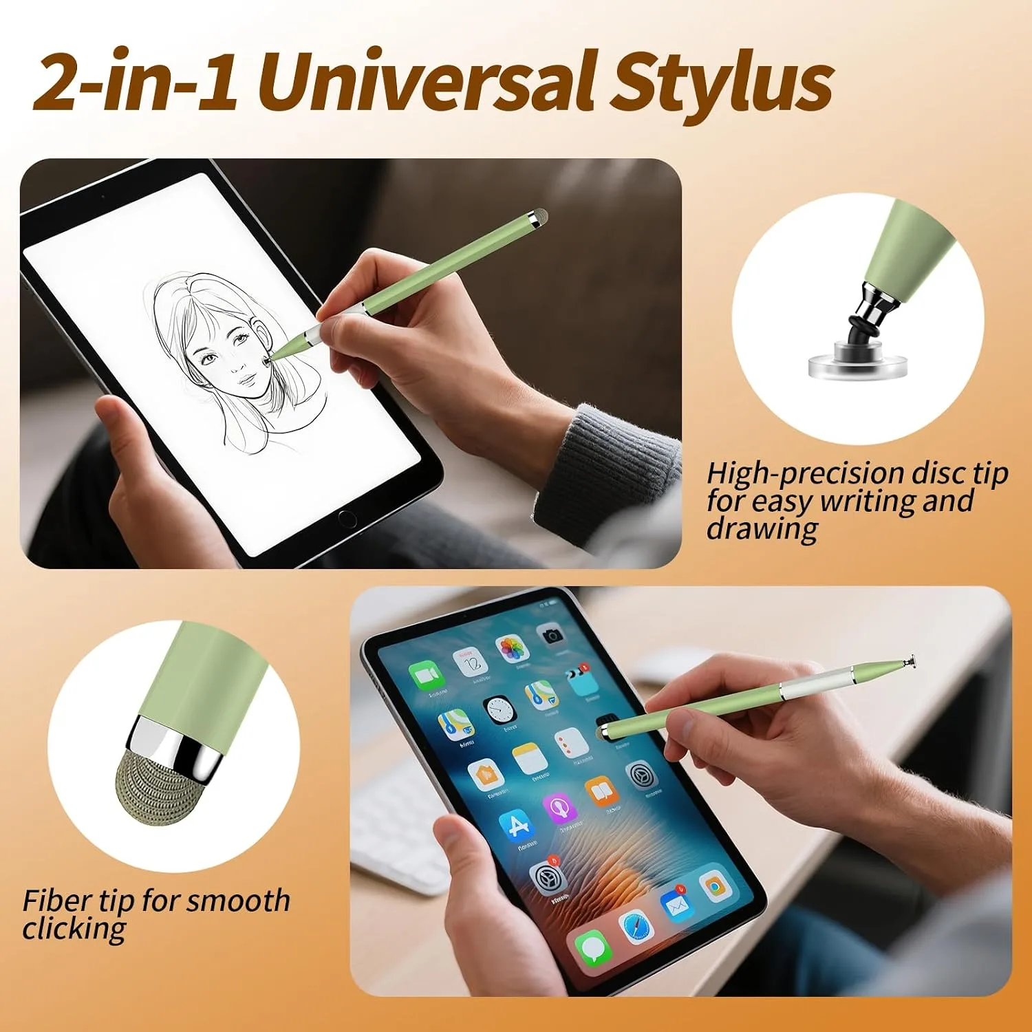 Bopomofo Stylus Pen for Touchscreen,3PCS 2-in-1 Magnetic Stylus Pen