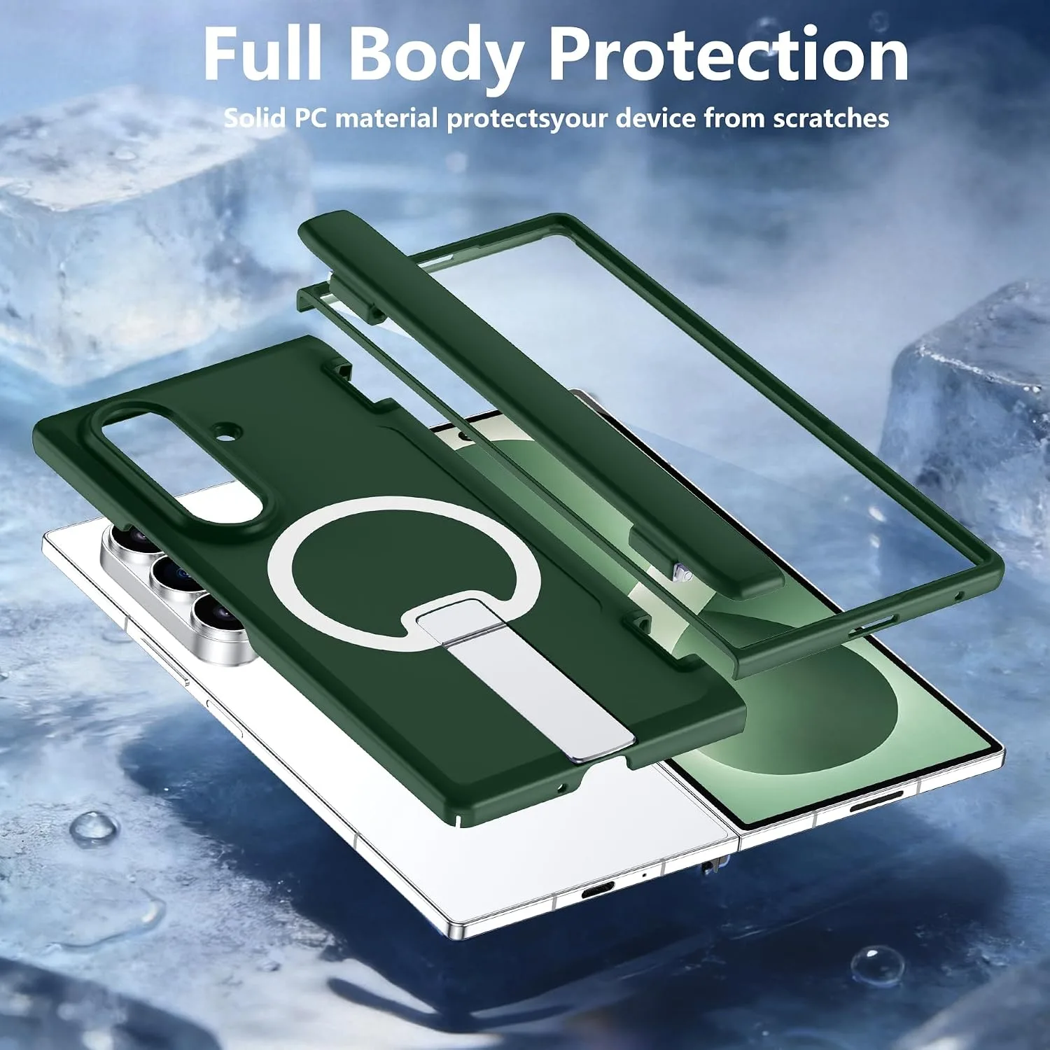 For Samsung Galaxy Z Fold 8 Ultra Case with Kickstand & Screen Protector