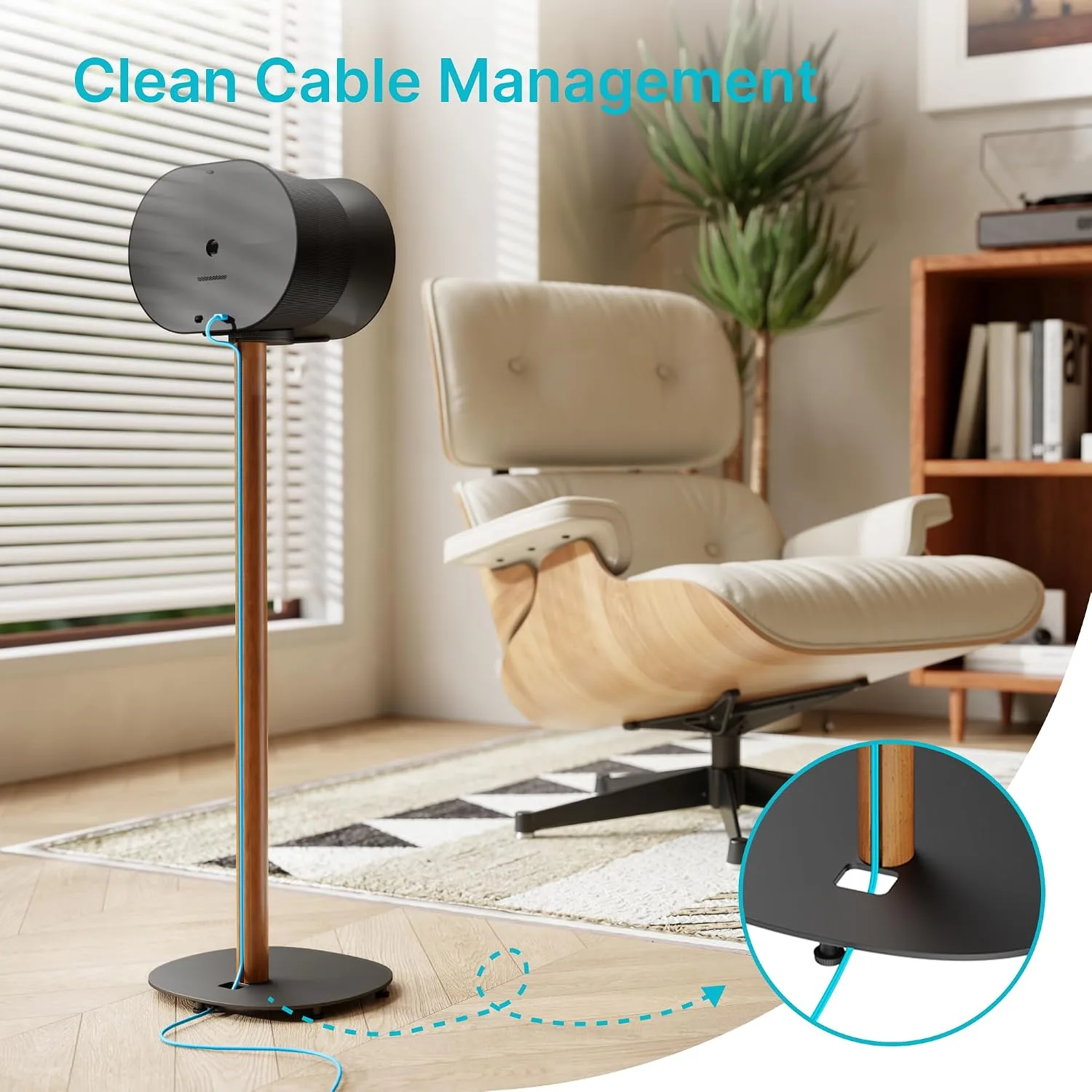 30.6" Speaker Stands Pair for SONOS Era 100 and Era 300,Black