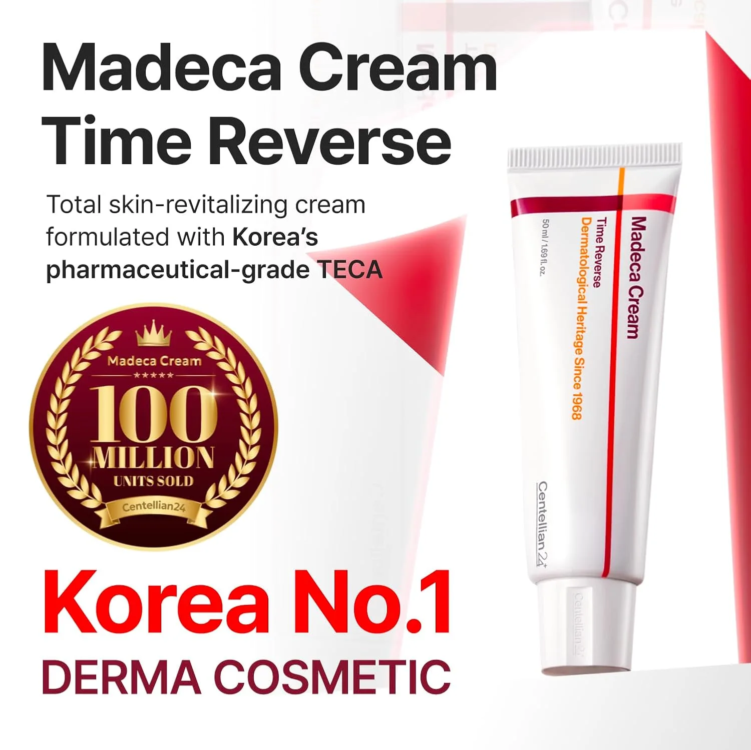 CENTELLIAN 24 Madeca Cream Time Reverse Set, 2x1.69 fl oz + 2 Lifting Masks