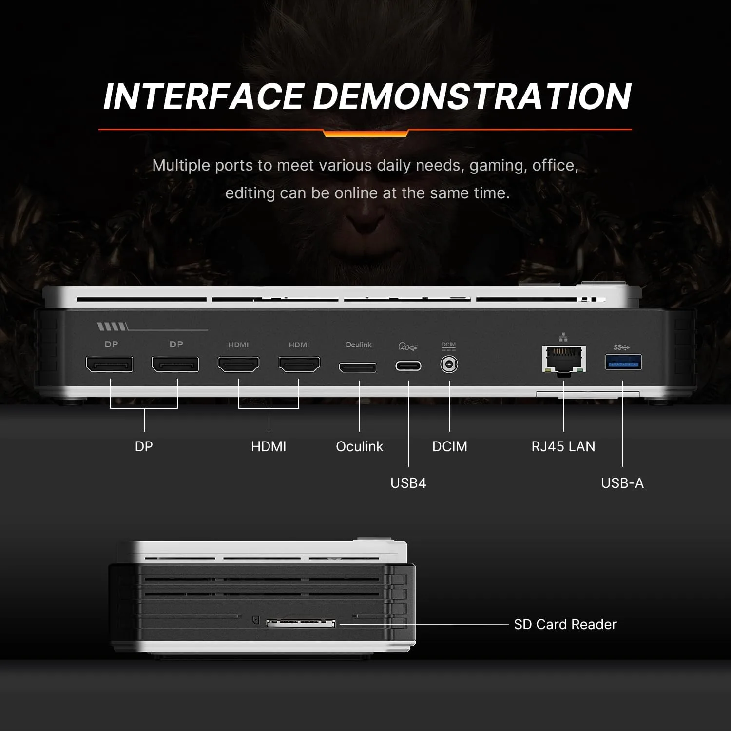 BOSGAME eGPU Graphic Card Dock Expansion Card, Radeon RX 7600M XT 8GB GDDR6 RDNA3 Architecture M.2 2280 Oculink, Support Thunderbolt 3 AndThunderbolt 4