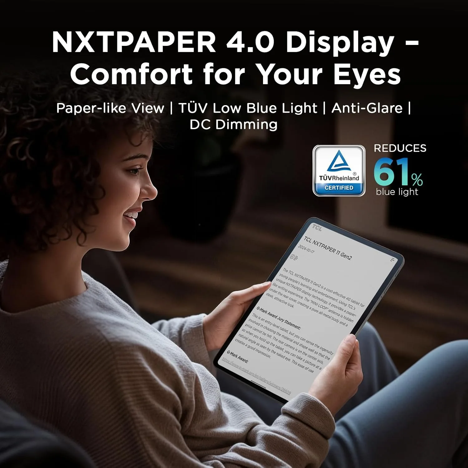 TCL NXTPAPER 11 Gen 2 Android Tablet, 11" Dispaly, 8+128GB