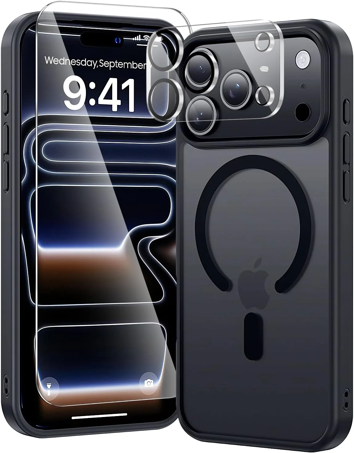 Carcasa Toushion 3 en 1 para iPhone 17 Pro Max Negro Mate