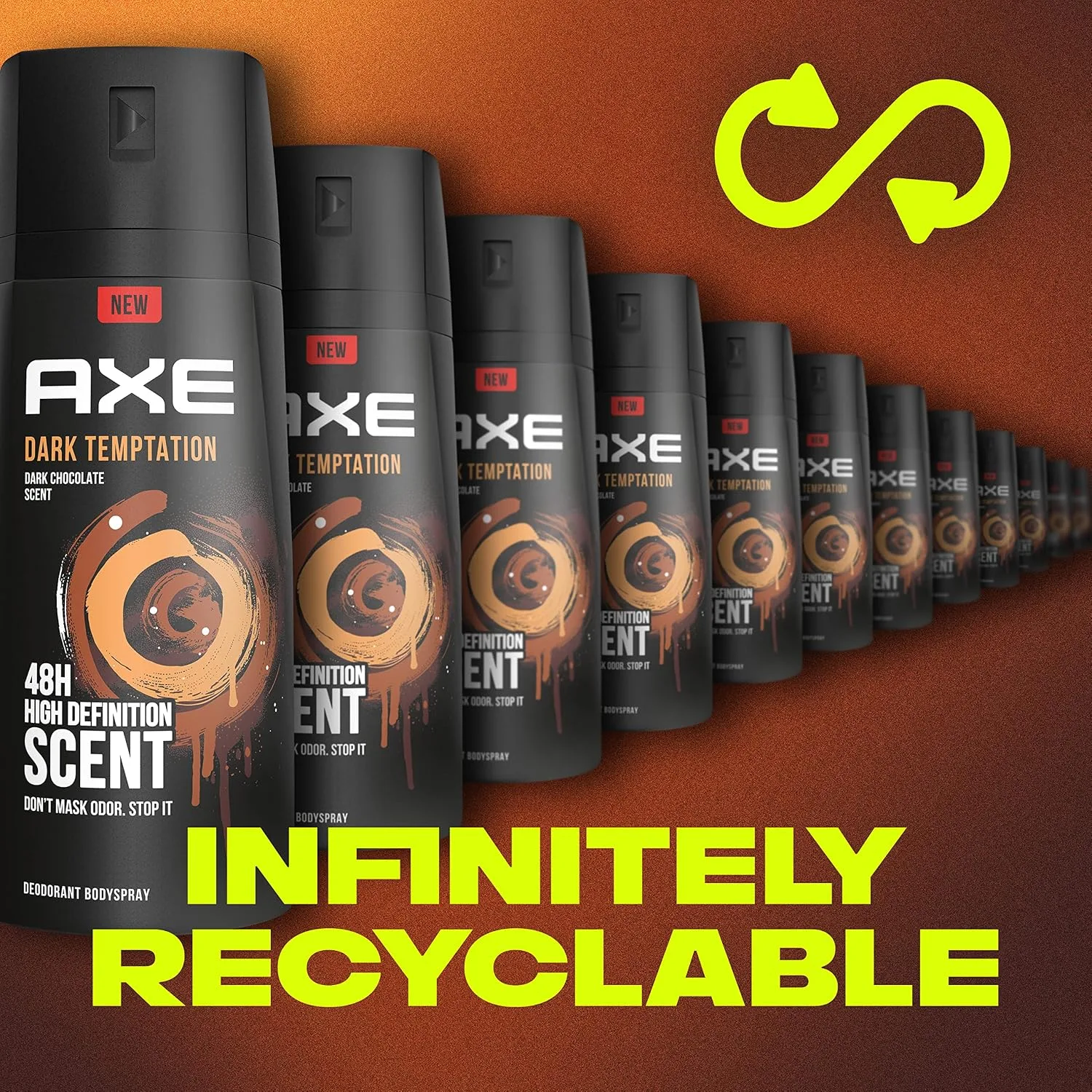 AXE Body Spray for Men, Dark Temptation 4 oz, Twin Pack