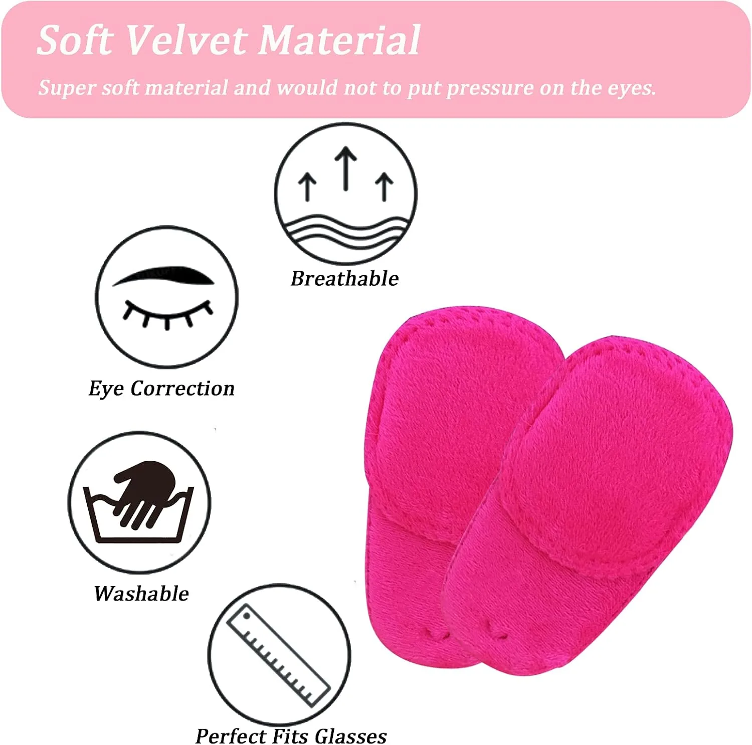4 Pack Eye Patches for Kids, Medical Eye Patch Soft Eye Patch for Glasses Treating Lazy Eye Amblyopia Strabismus for Children, Pink