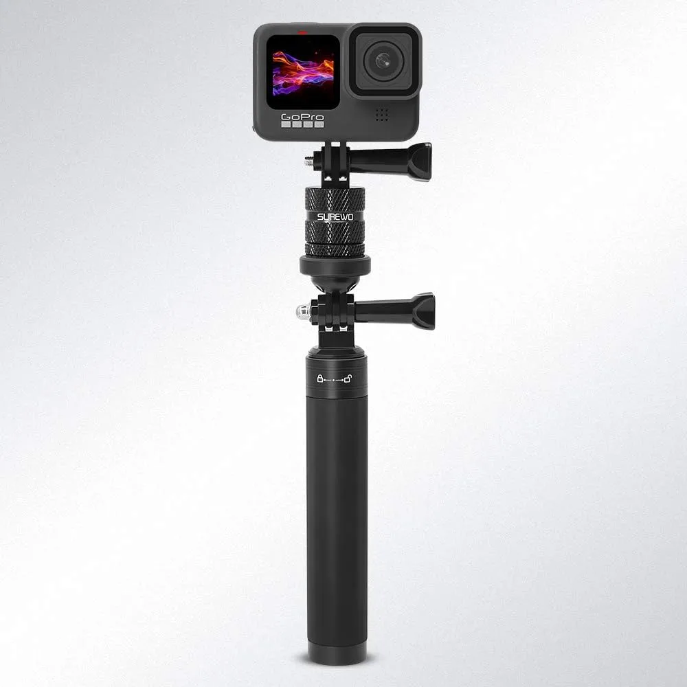 Aluminum 1/4 inch 20 Camera Tripod Adapter Mount, 360° Rotation 1/4"-20 Aluminum Tripod Adapter Mount Compatible with GoPro Hero 13/12/11/10, DJI Action 6/5 Pro/4, Xiaoyi and More Standard