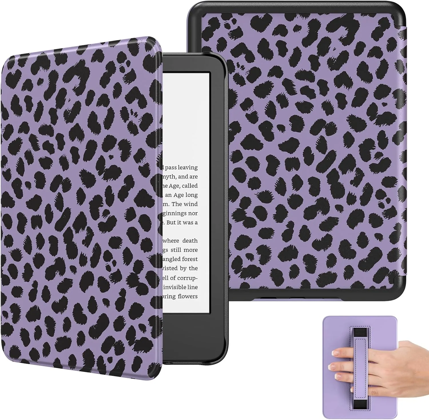 MoKo Case for 6" E-Reader (11th Generation-2024/2022), Purple Leopard