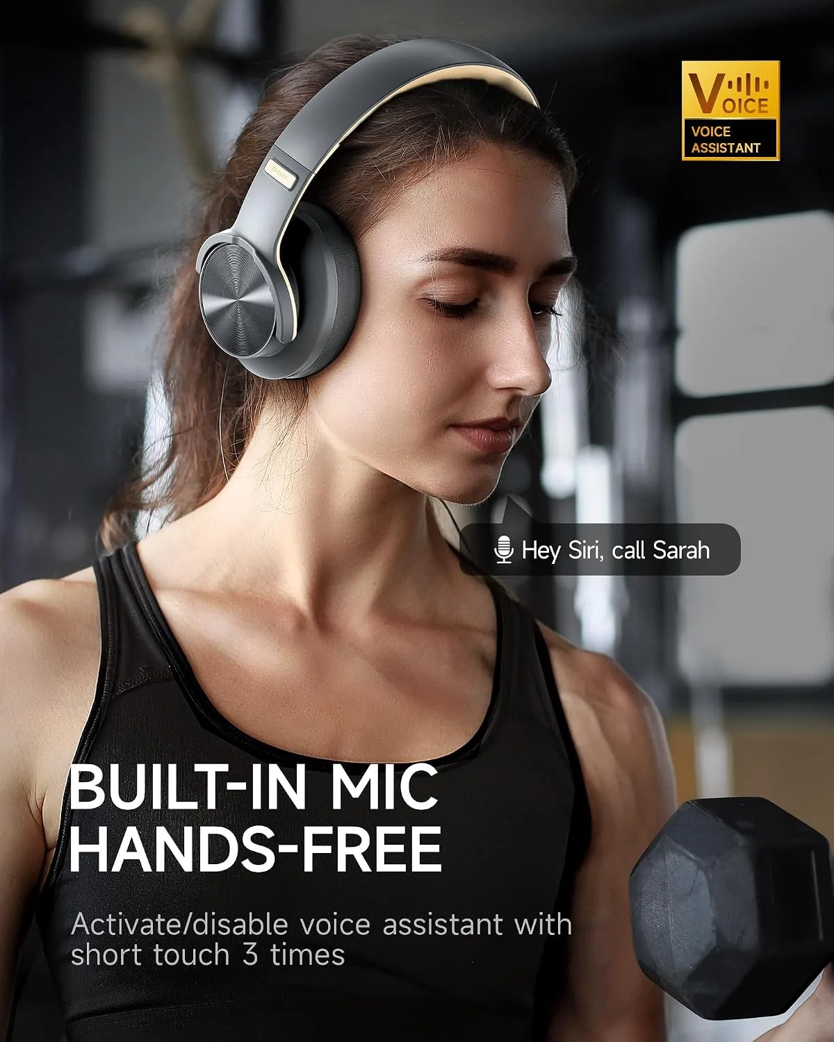 Picun B8 Wireless Bluetooth Headphones, 120H Playtime, 3EQ Modes, Gray
