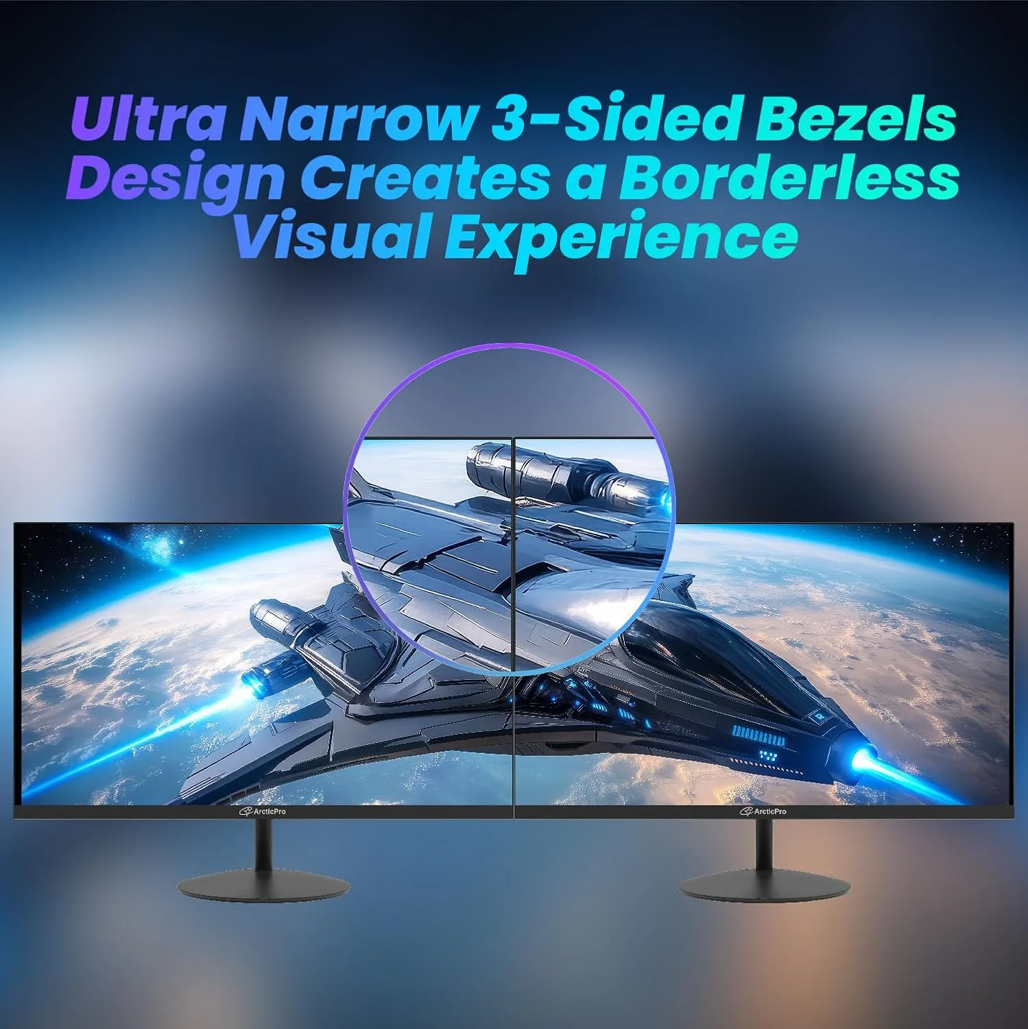 ArcticPro 22 Inch Gaming Monitor 144Hz, FHD Computer Monitor, 105% sRGB