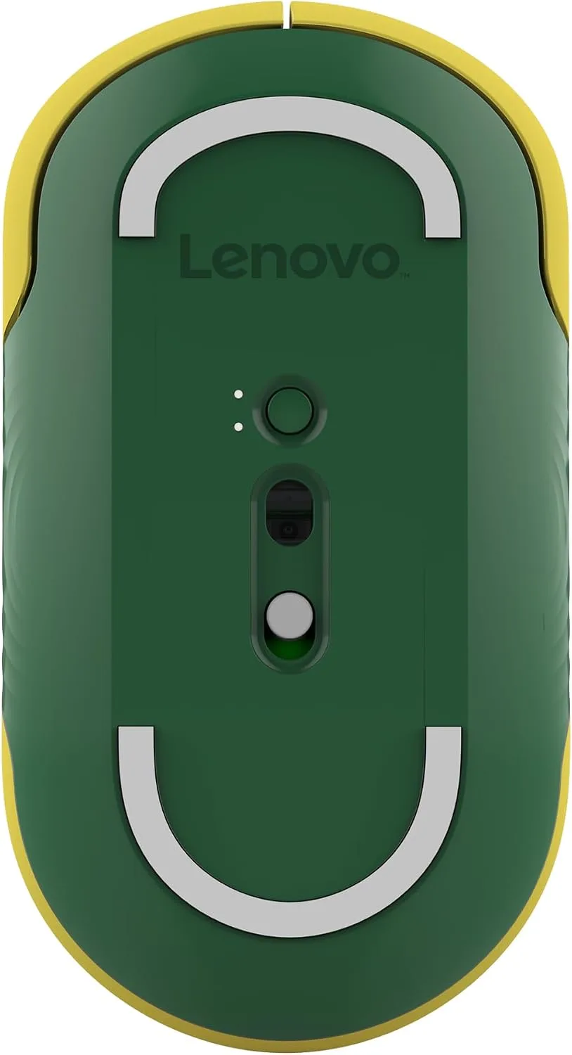 Lenovo 350 Bluetooth Silent Mouse (Fan Edition), Wireless Ergonomic Ambidextrous Design, Bluetooth 5.3, Adjustable DPI up to 2400, 36 Month Battery Life, Recycled Materials, Brazil Flag