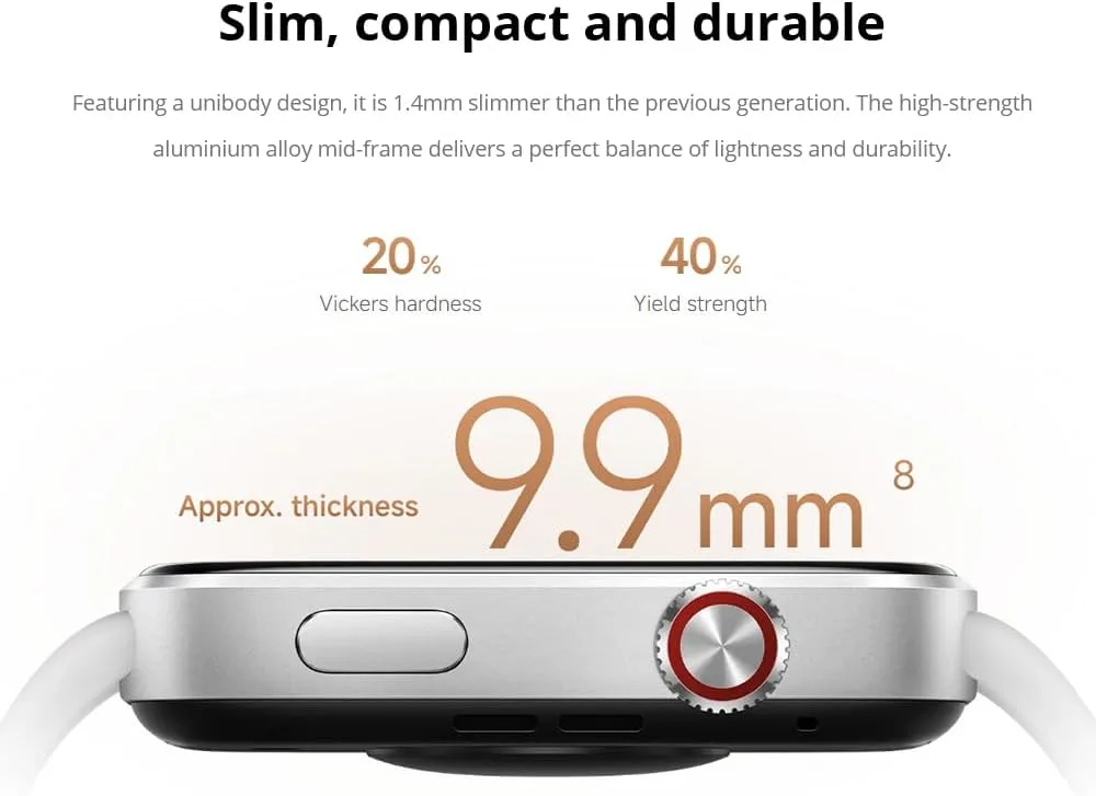 XIAOMI Redmi Watch 6 Smart Watch, 2.07'' AMOLED Display, GPS, Heart Rate/Sleep/Stress Tracking, 150+ Sports Modes, 24-Day Battery Life, 5ATM, for Android & iOS, Silver