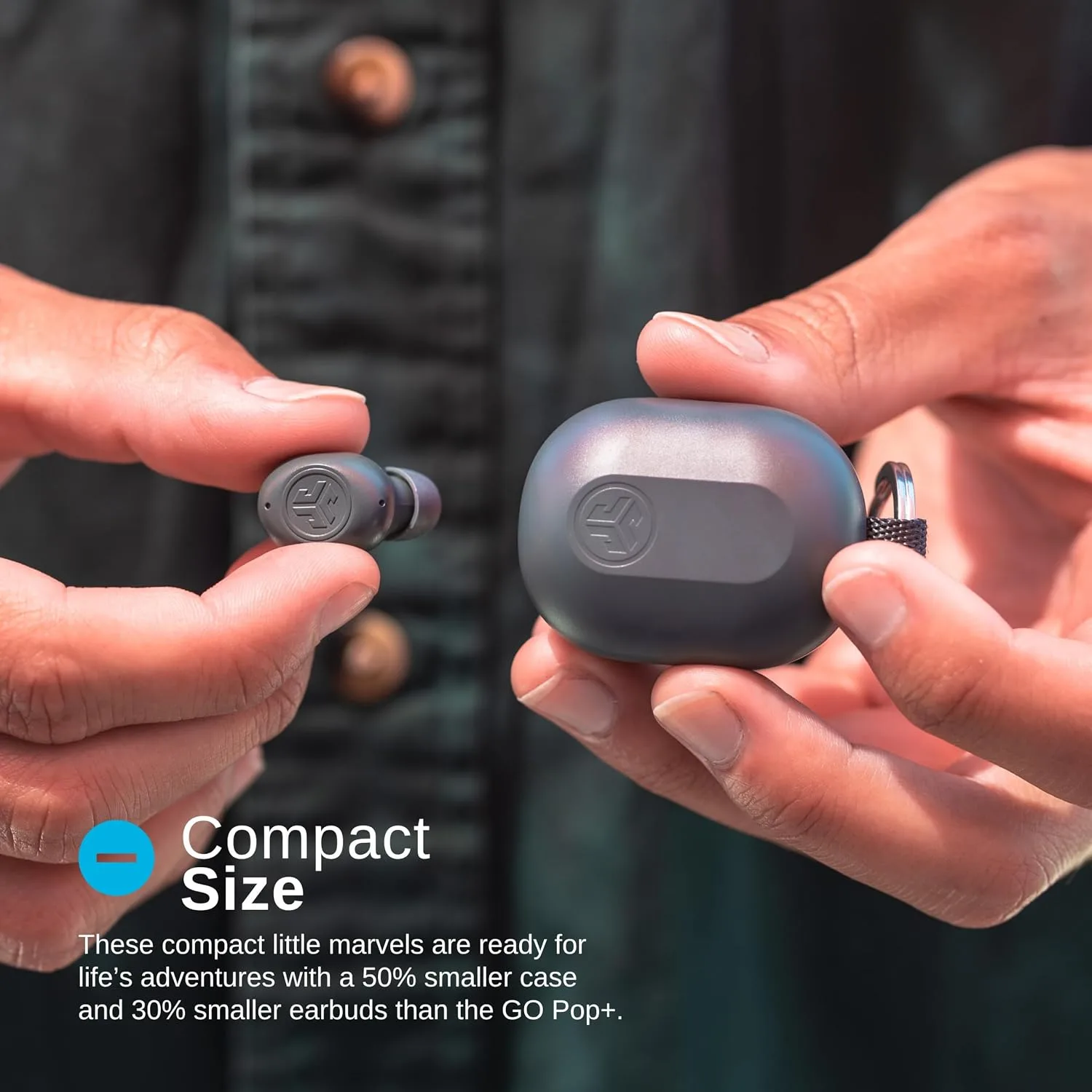 JLab JBuds Mini True Wireless Earbuds, Bluetooth Multipoint, Sage