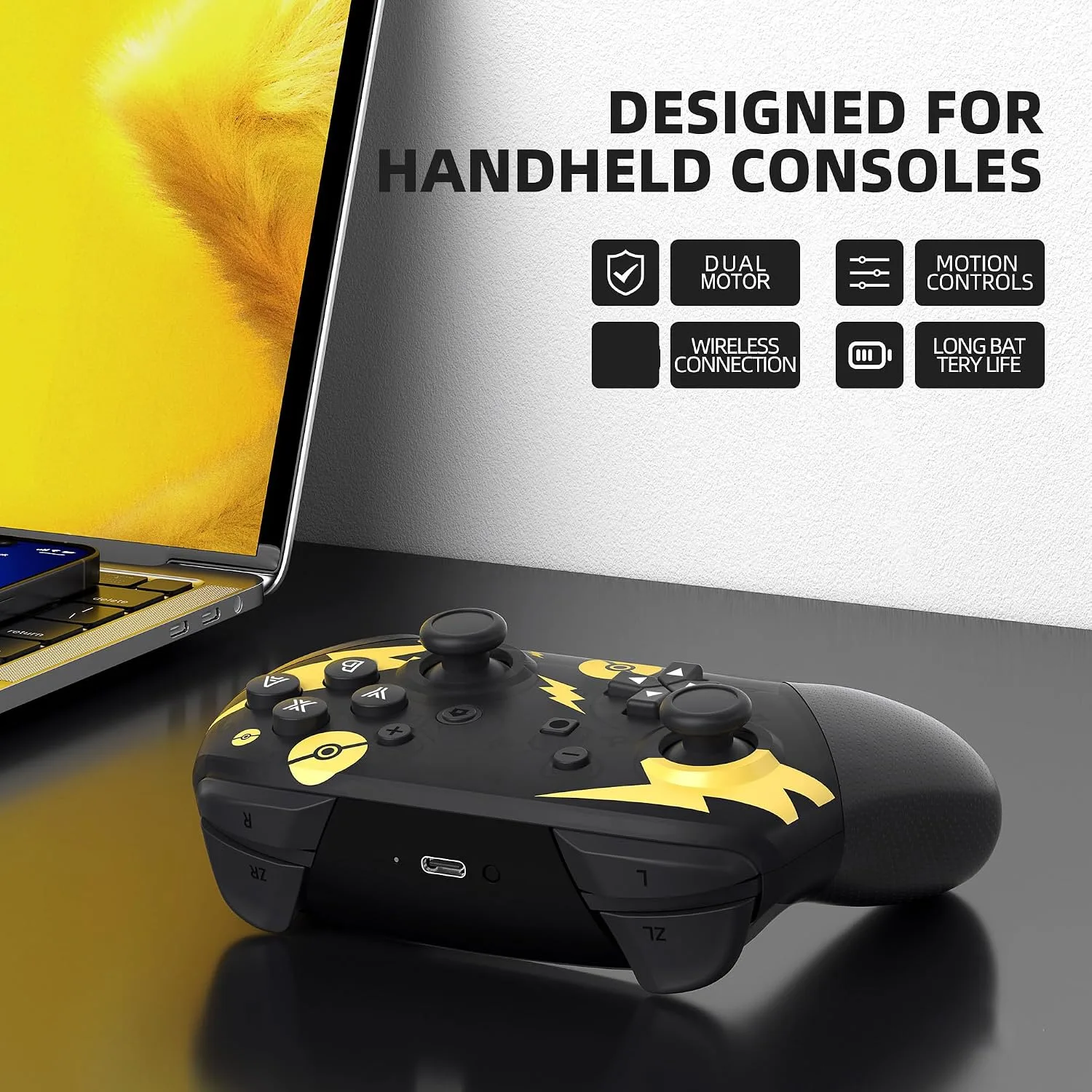 Switch Pro Controller, Wireless Switch Controllers with Carrying Storage Case, Upgraded Gamepad Switch Remote Replacement for Switch Controller Support NFC/Dual Vibration/Screenshot/Wake-up Function