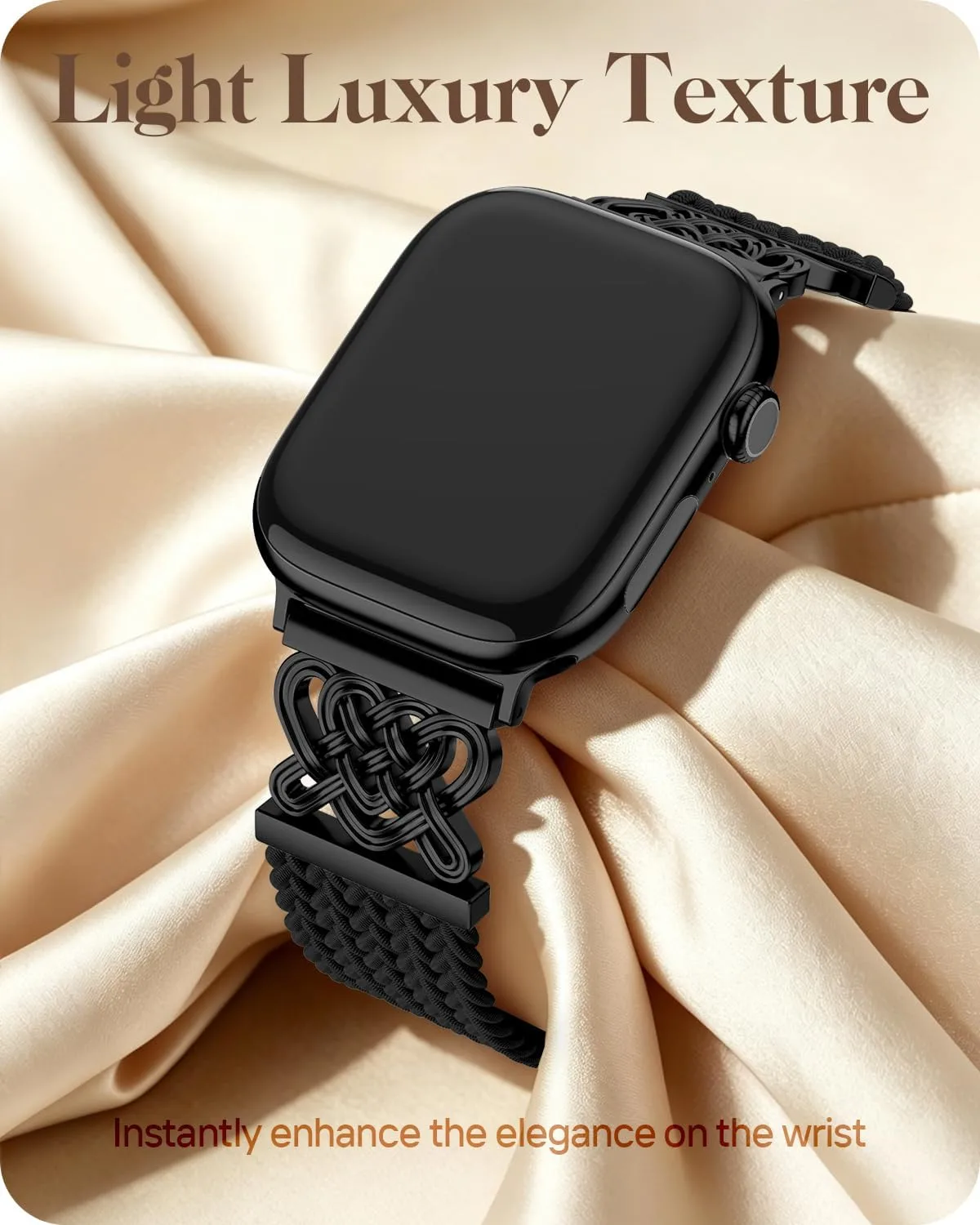 Braided Stretchy Band for Apple Watch Bands for Women 38mm 40mm 41mm 42mm