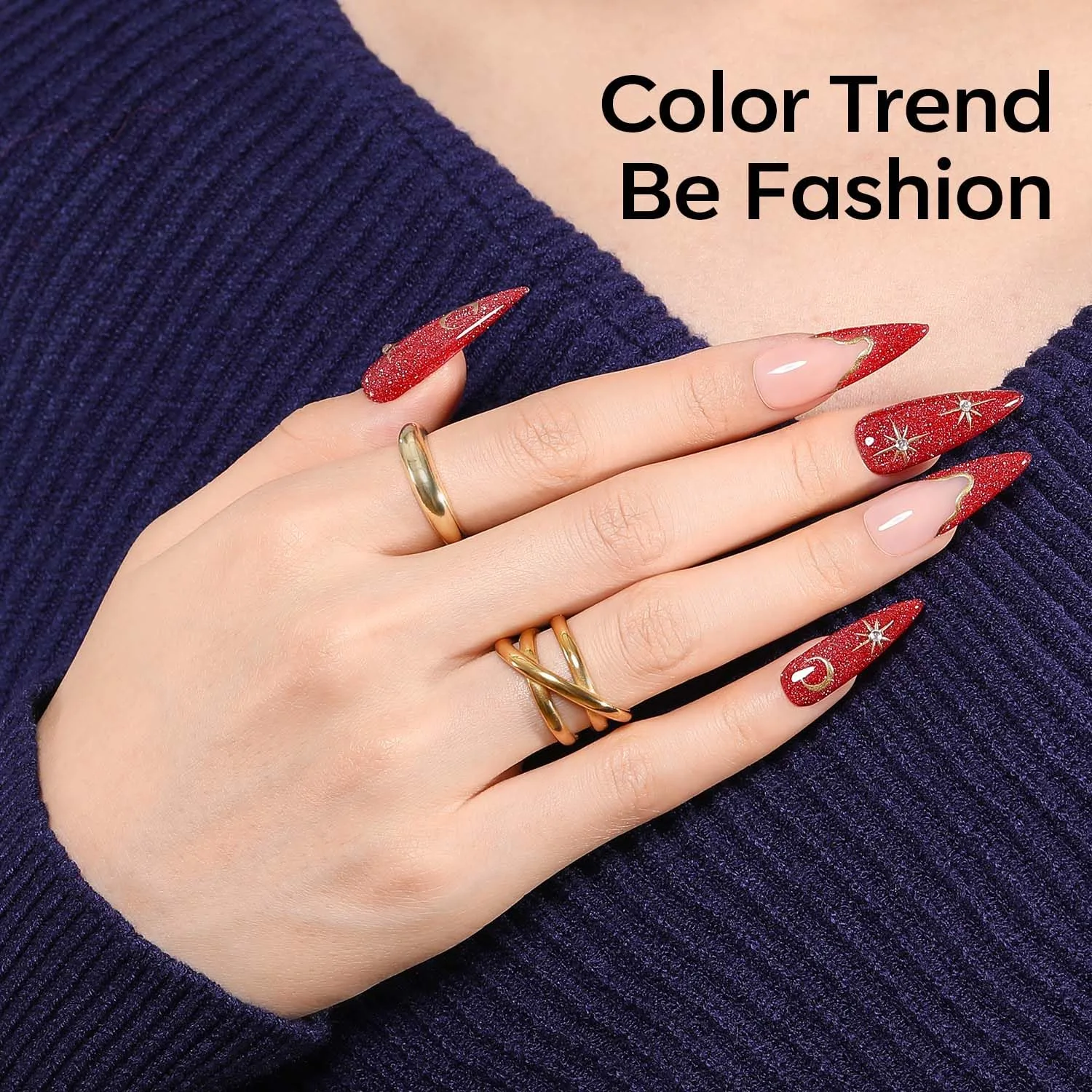 modelones Glitter Gel Nail Polish Pastel Burgundy Red Gel Nail Polish
