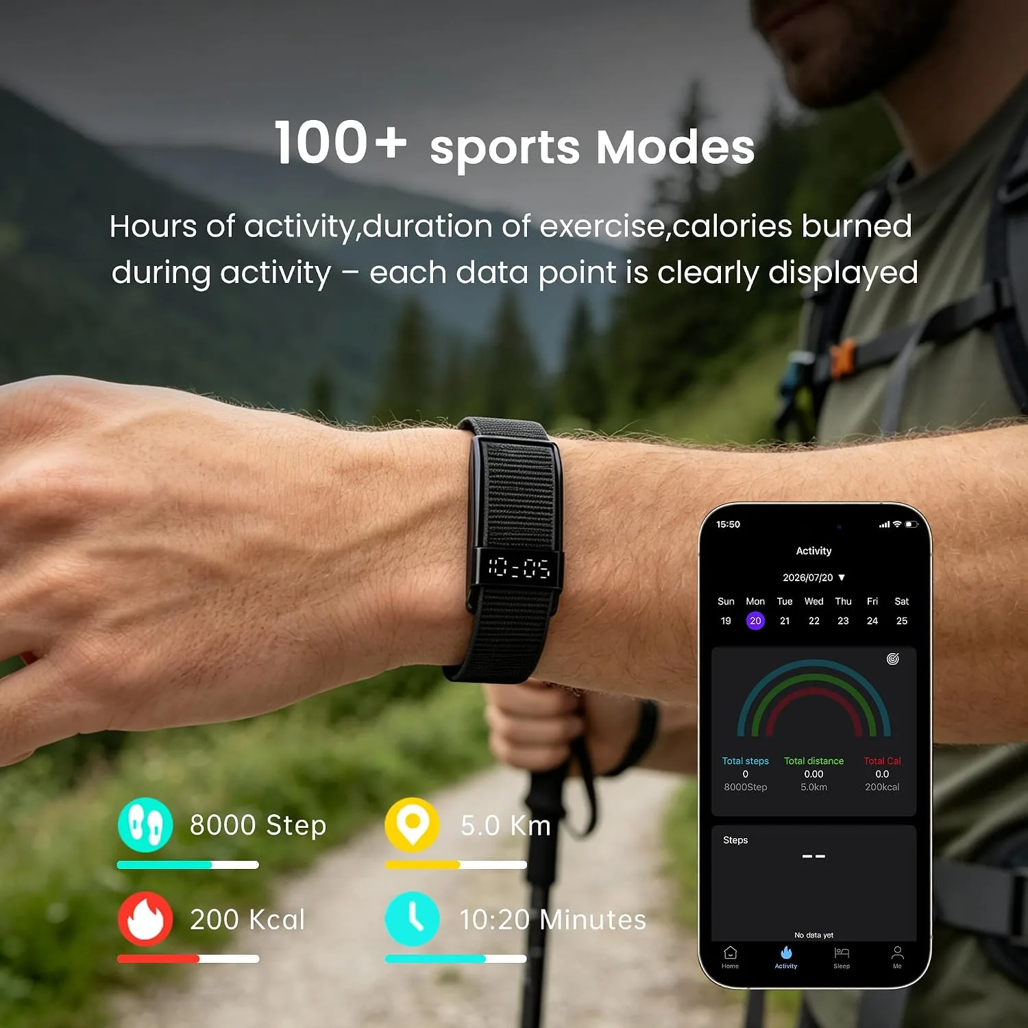 Smart Bracelet for Men Women Health Band Activity Fitness Tracker
