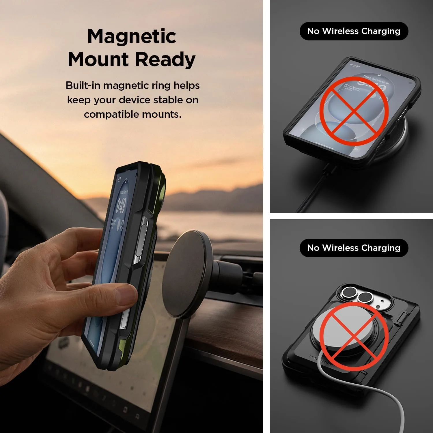 VRS DESIGN Damda Glide Hybrid for iPhone Duo Case - Matte Black