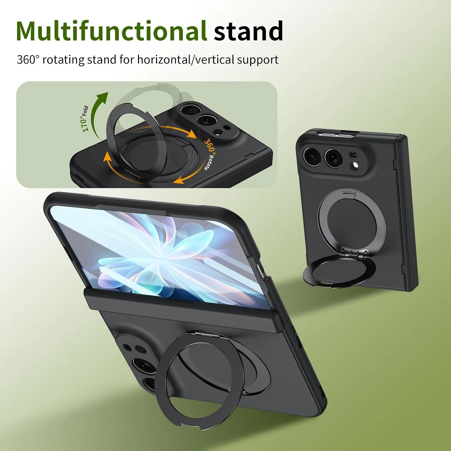 for iPhone Duo Case with Hinge Protection, Black