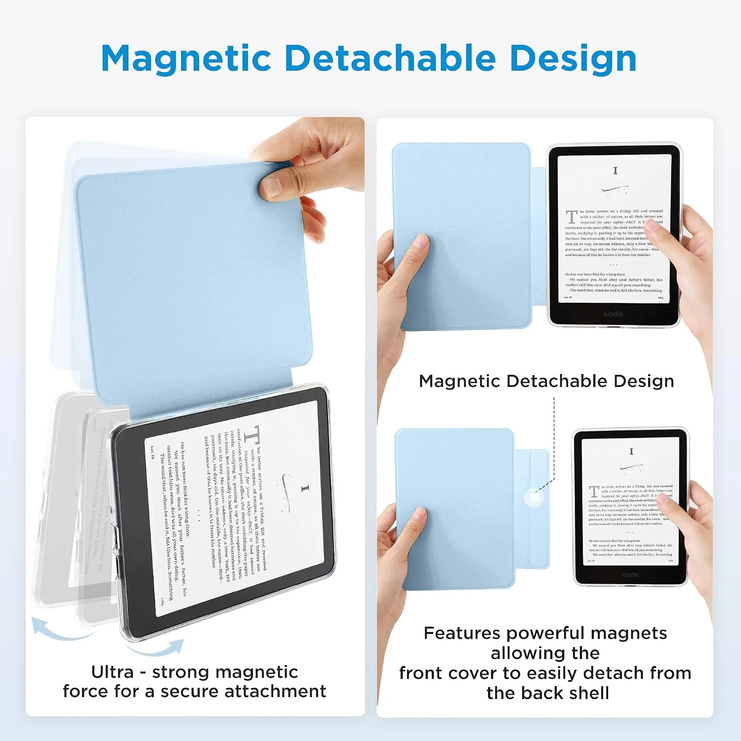 SESENSE Magnetic Case for 7'' Kindle Paperwhite 12th Gen 2024 & Colorsoft