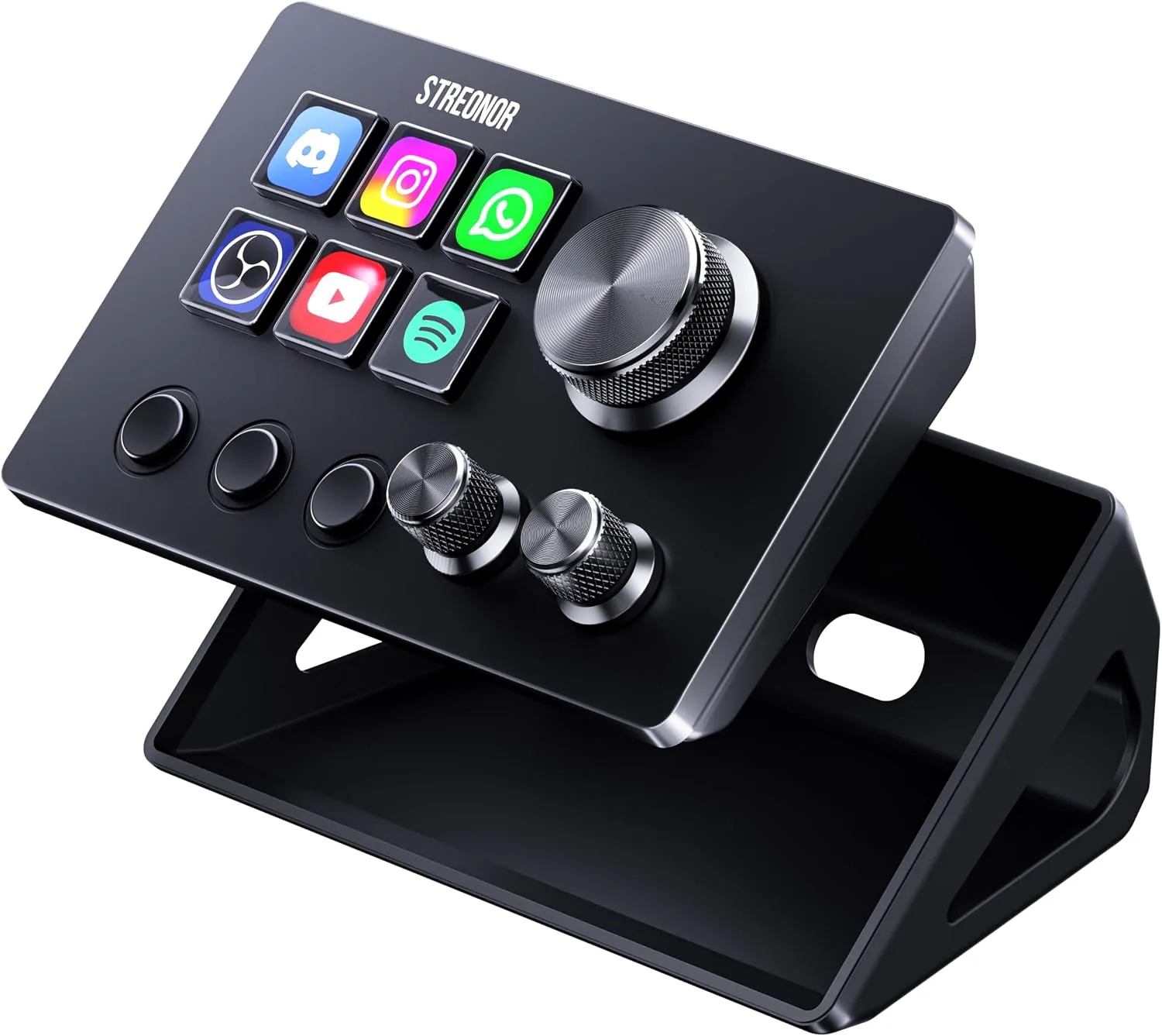 Teclado Gamer Streonor S6 Mini Stream Controller 6 teclas LCD Negro