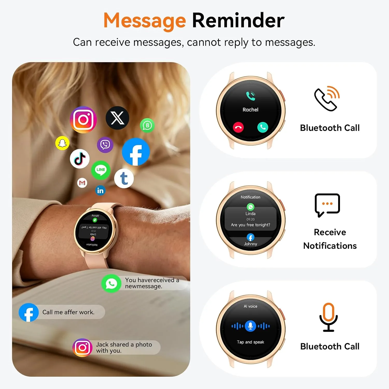 aeac Smart Watch for Women, 1.27" HD Smartwatch (Answer/Make Calls)