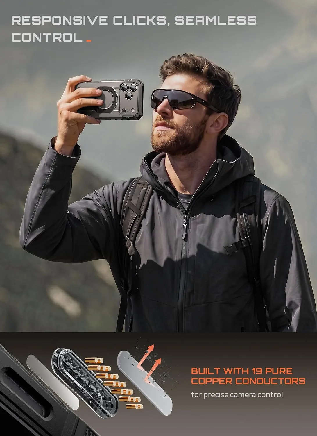 SUPCASE for iPhone 18 Pro Case/iPhone 17 Pro Case, Glass Protector, Black