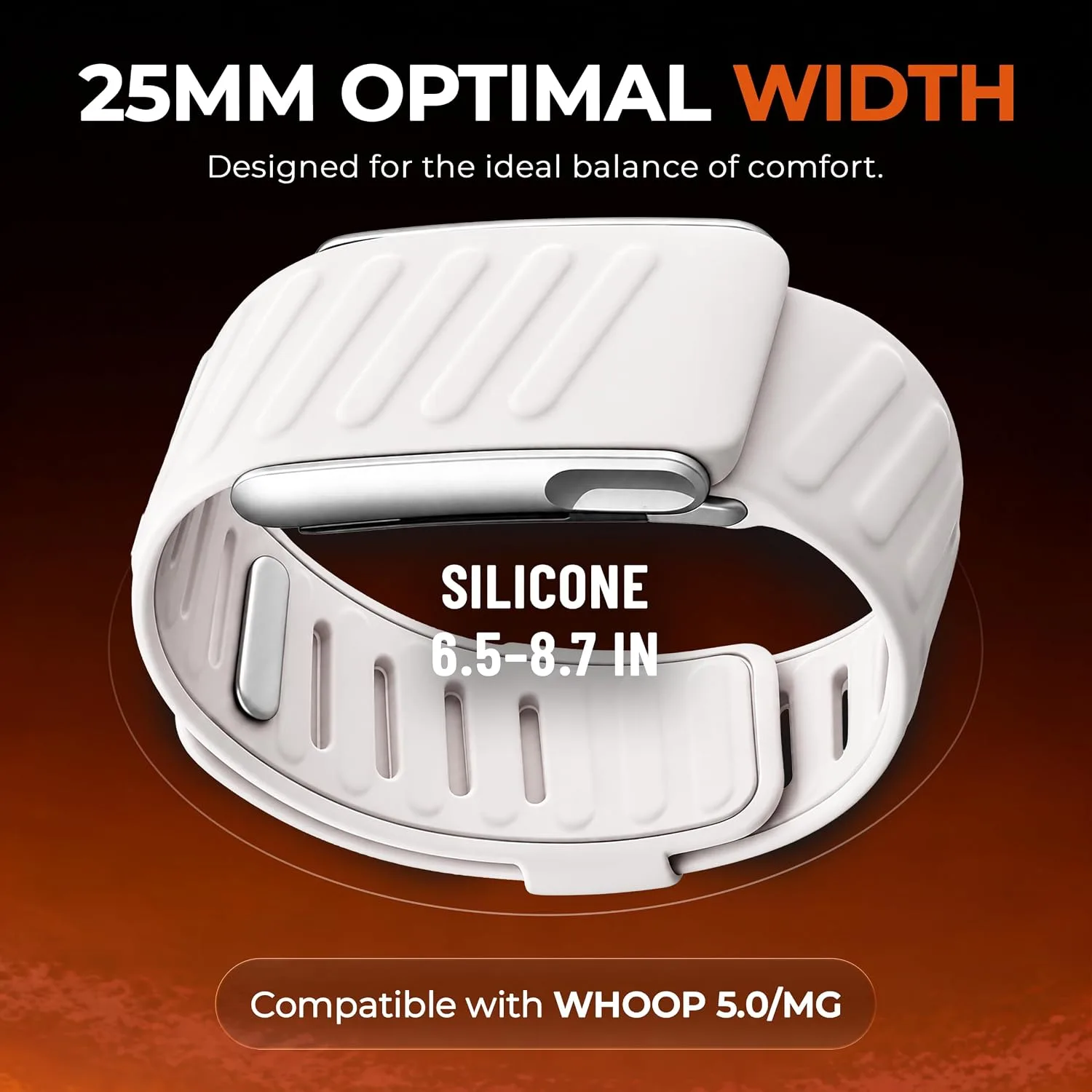 DADO Silicone Sport Replacement Band Compatible with WHOOP 5.0, One, Peak, and Life Fitness Tracker – Breathable, Durable & Comfortable | Not for Whoop Gen 4