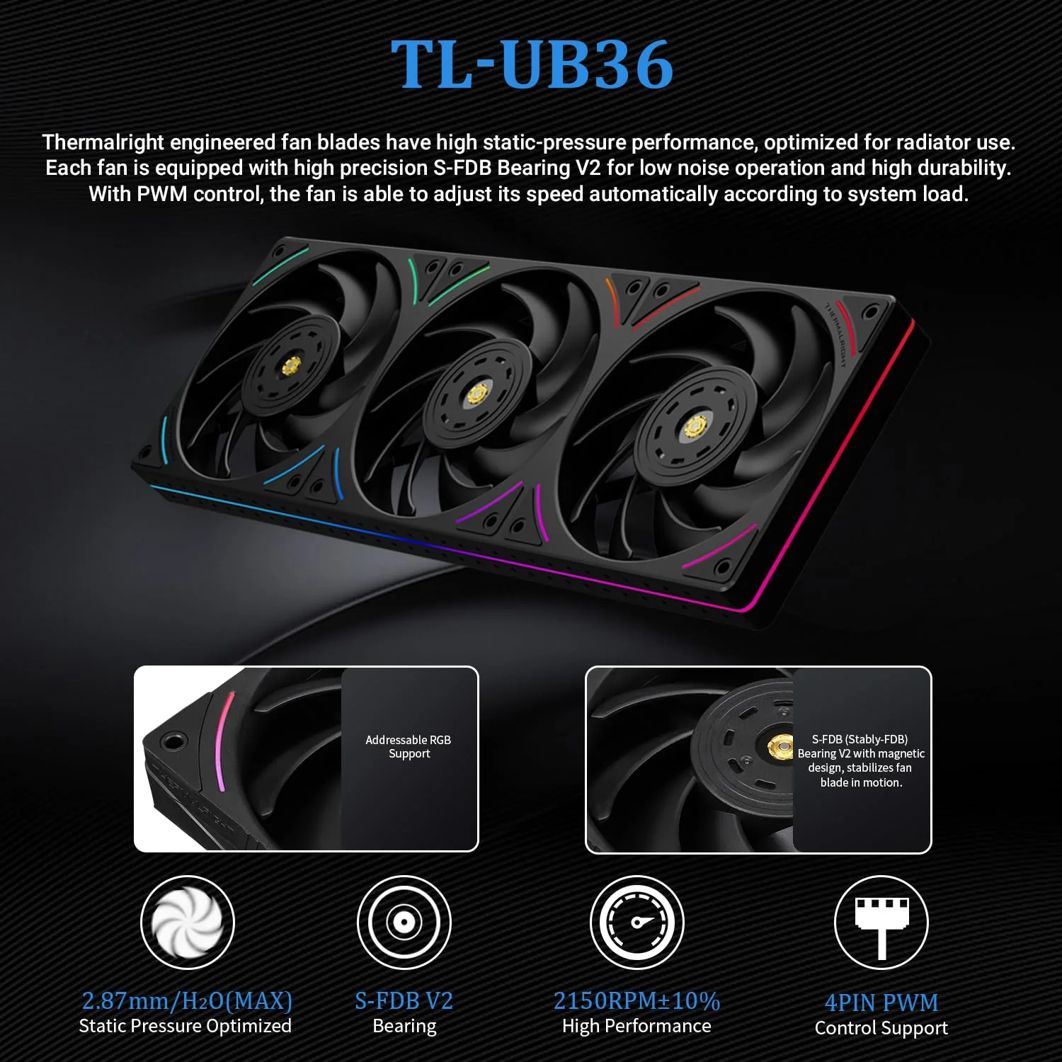 Thermalrlght Wonder Vision 360 UB ARGB Black CPU Water Cooler,CPU Water Cooling System,6.67inch Curved Screen with 2400x1080 Resolution,for AM4/AM5,LGA1851/1700,7:3 Visual Scale Screen Ratio for 3D