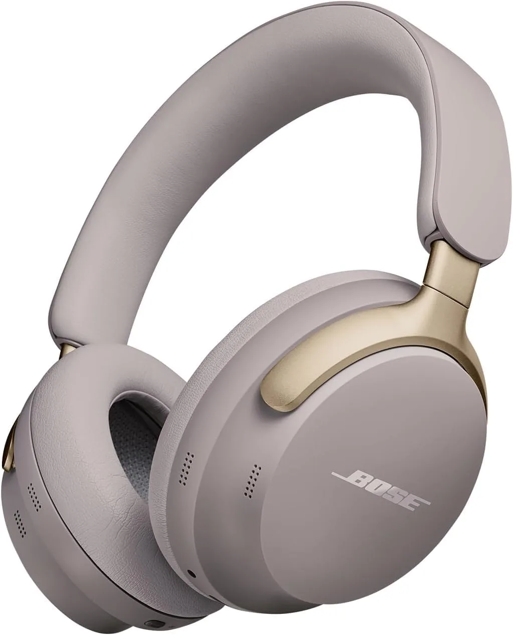 Bose QuietComfort Ultra Wireless Noise Cancelling Over-Ear Headphones - Sandstone, Base (Renewed)