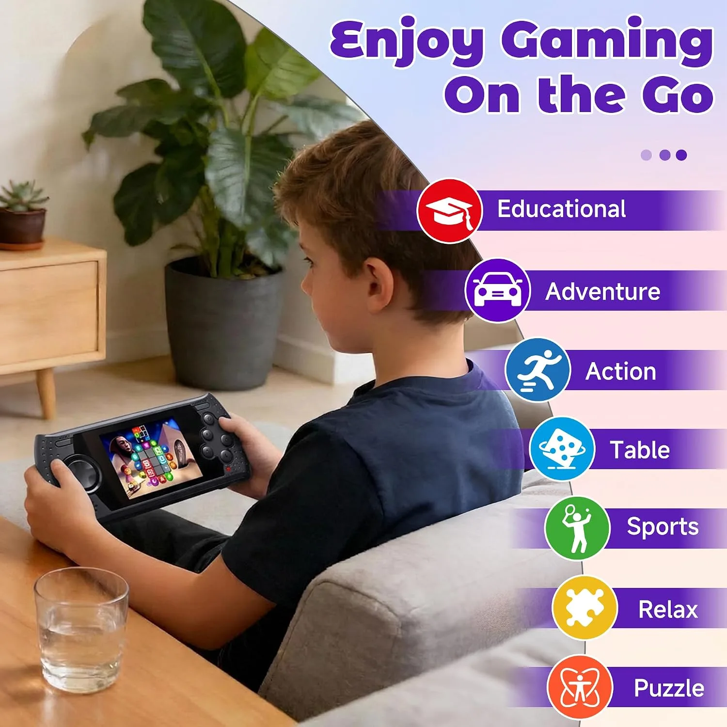 16 Bit Handheld Game for Kids Built-in 230 HD Classic Retro Video Games USB Rechargeable 3.0 Inch Childrens Travel Electronics Toys Portable Gaming Player System Gift for Boys Girls Ages 4-8-12