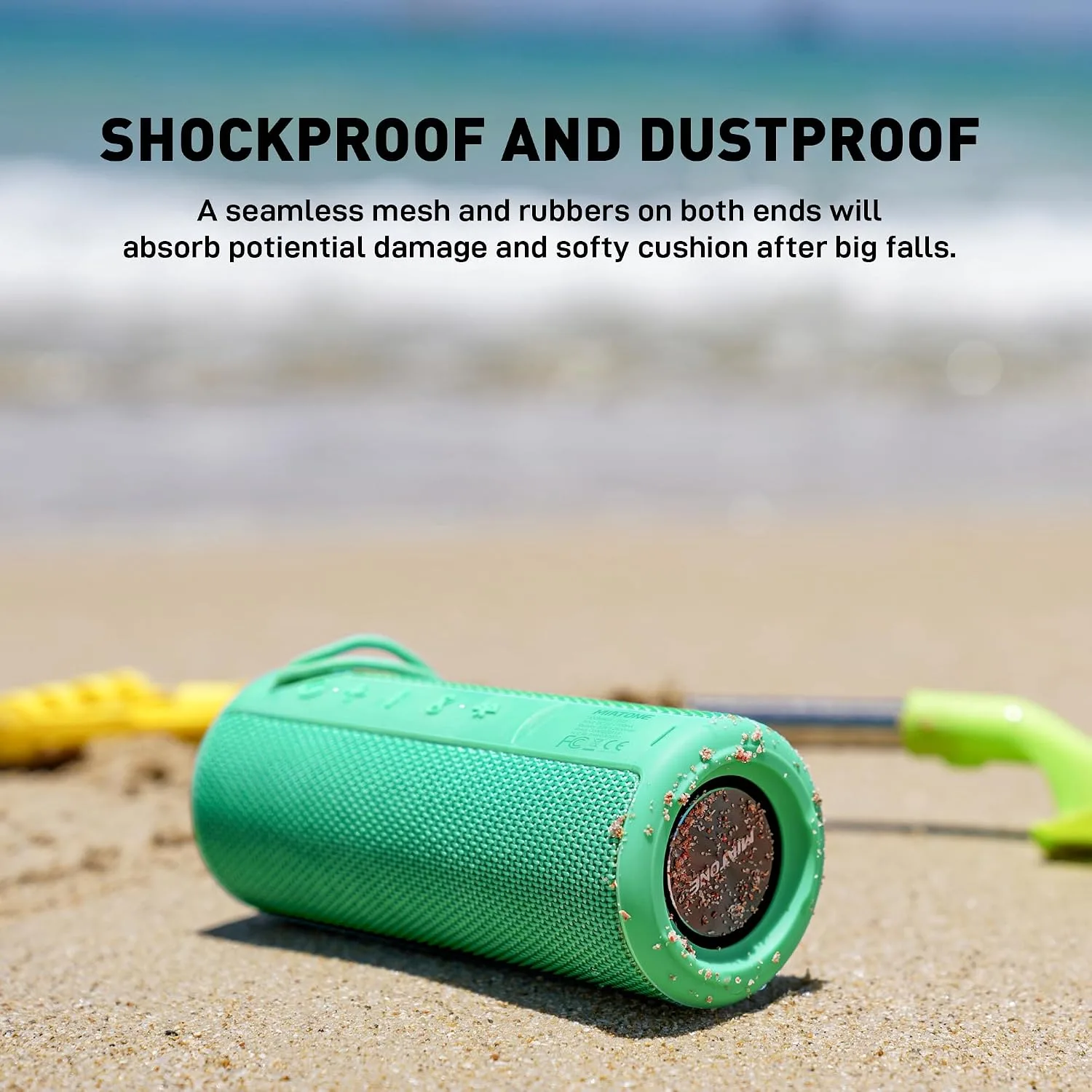 MIATONE Boombox Portable Bluetooth Speaker Gifts for Women Men - Green