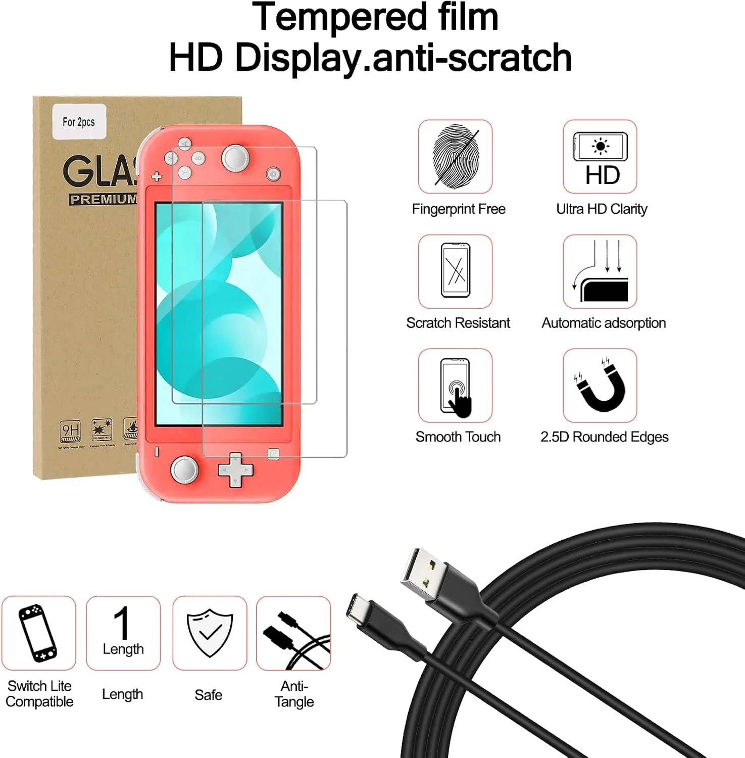 Switch Lite Case 16-in-1 Accessories Bundle for Nintendo Switch Lite (2019)