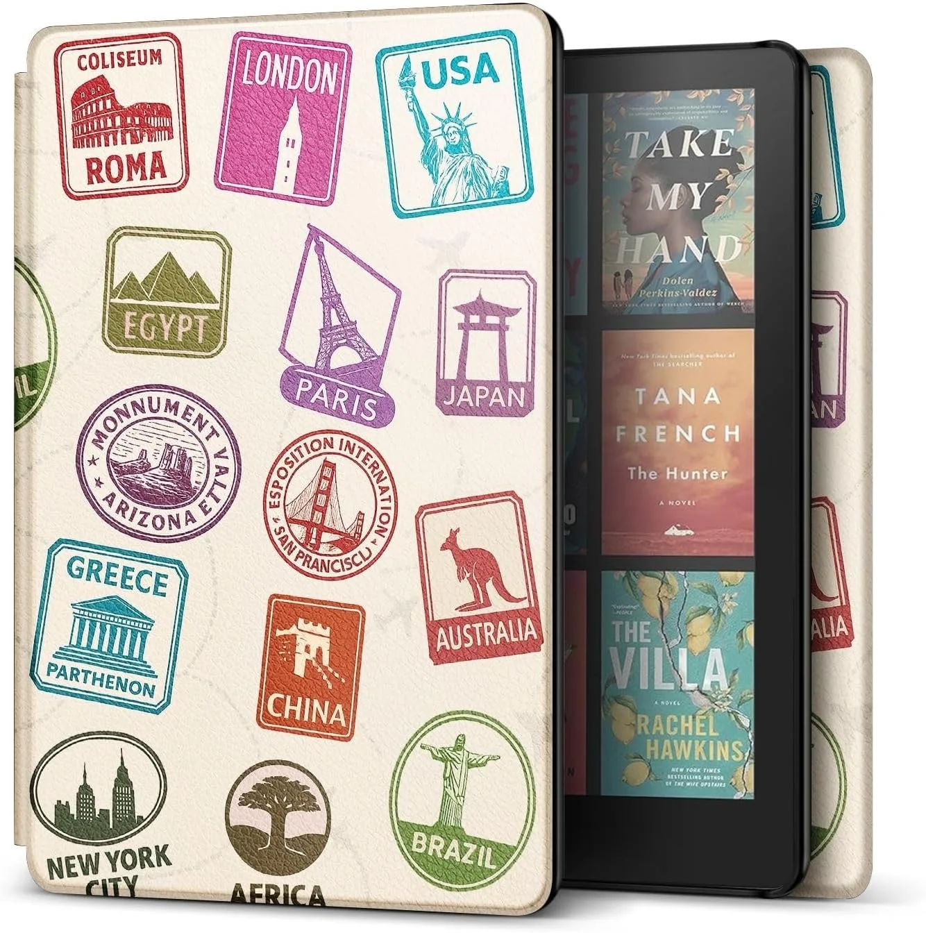 TNP Kindle Paperwhite 12th Gen Case, Colorsoft 7-Inch Cover, World Stamp