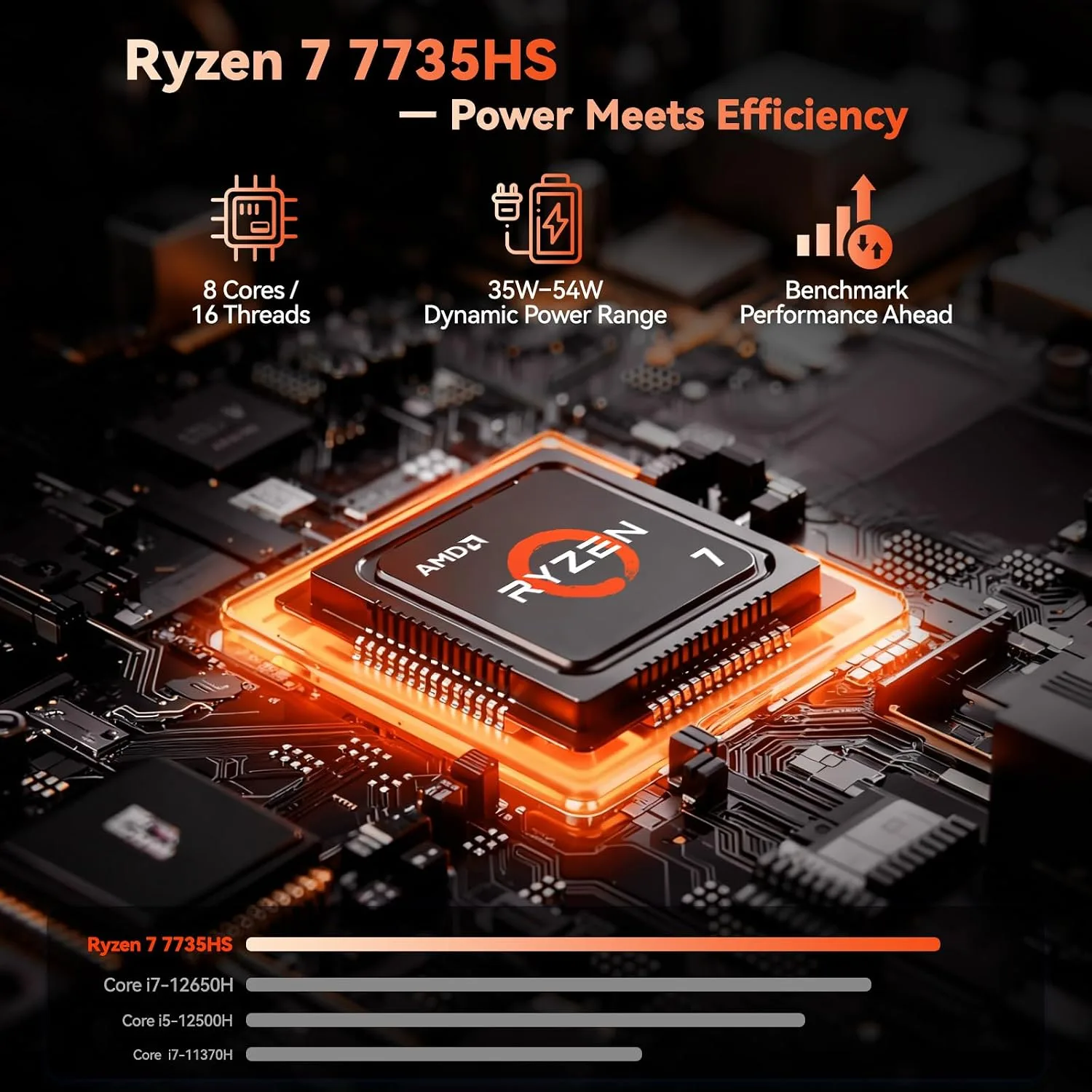 NIMO 17.3" FHD IPS Gaming Laptop, AMD Ryzen 7 Computer (Up to 4.75 GHz, Beat i7-12650H) with 16GB DDR5 RAM 1TB SSD Radeon 680M GPU 2-Yr Warranty 180° View Multifuntional for Business Creator Student