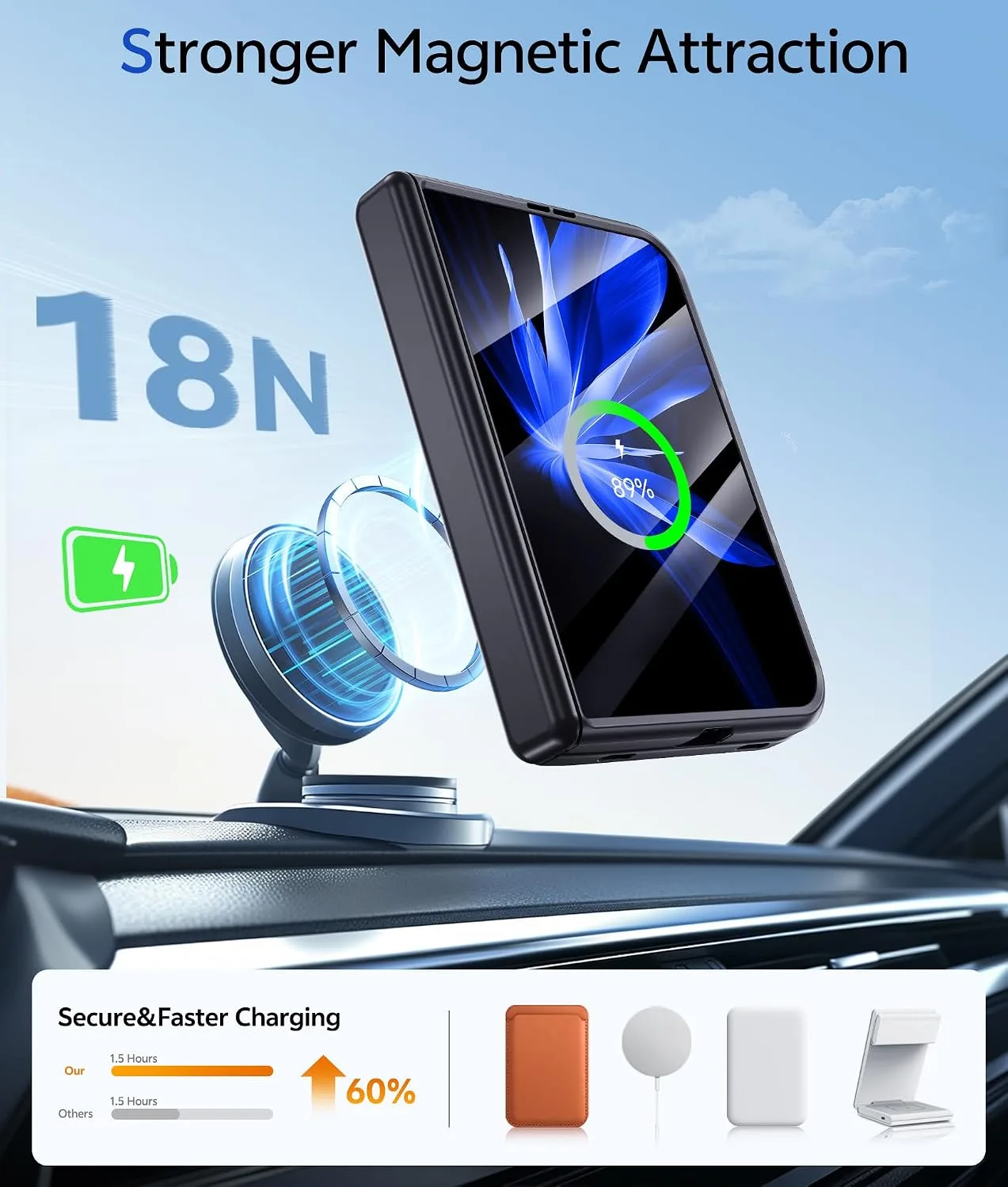for iPhone Duo Case with Built-in Tempered Glass Screen Protector