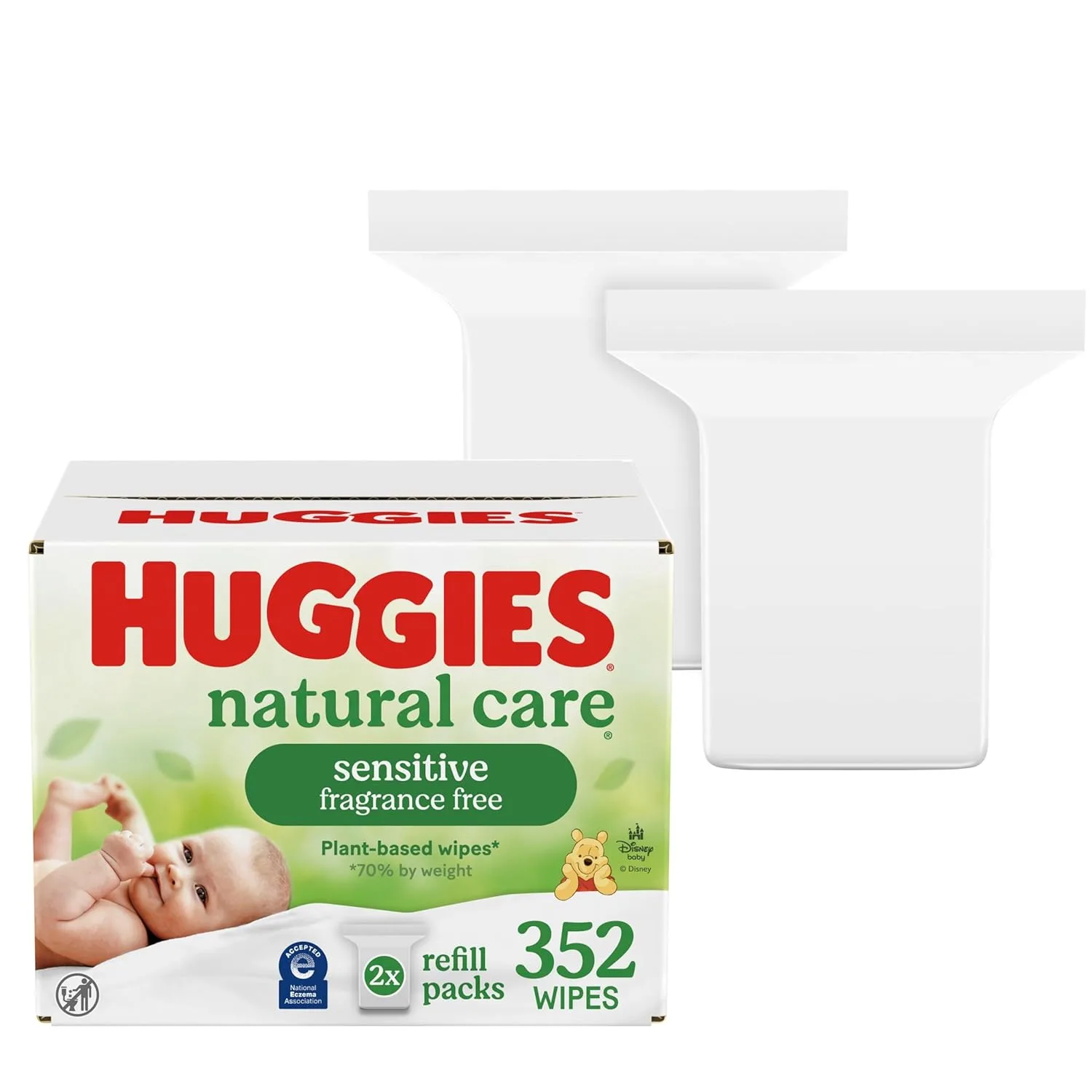 HUGGIES Natural Care Sensitive Baby Wipe Refill, Fragrance Free (1,088 Count)