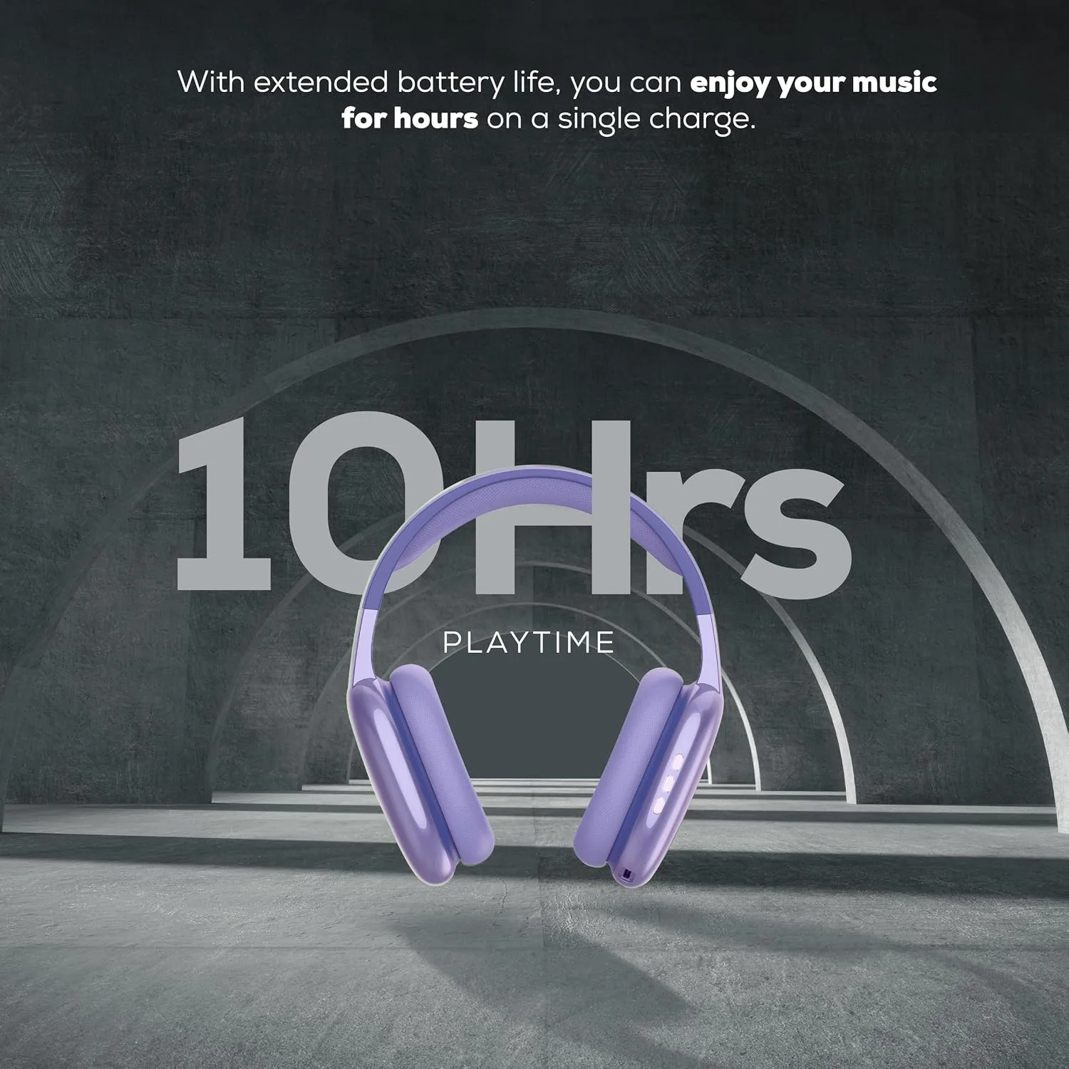 Gabba Goods Platinum Vibe Wireless Over Ear Bluetooth Headphones With Microphone - Noise Reduction - Bluetooth, Wired, Built In Micro SD For Travel, Home, Work TV, PC, Gaming, Cellphone (Lavender)
