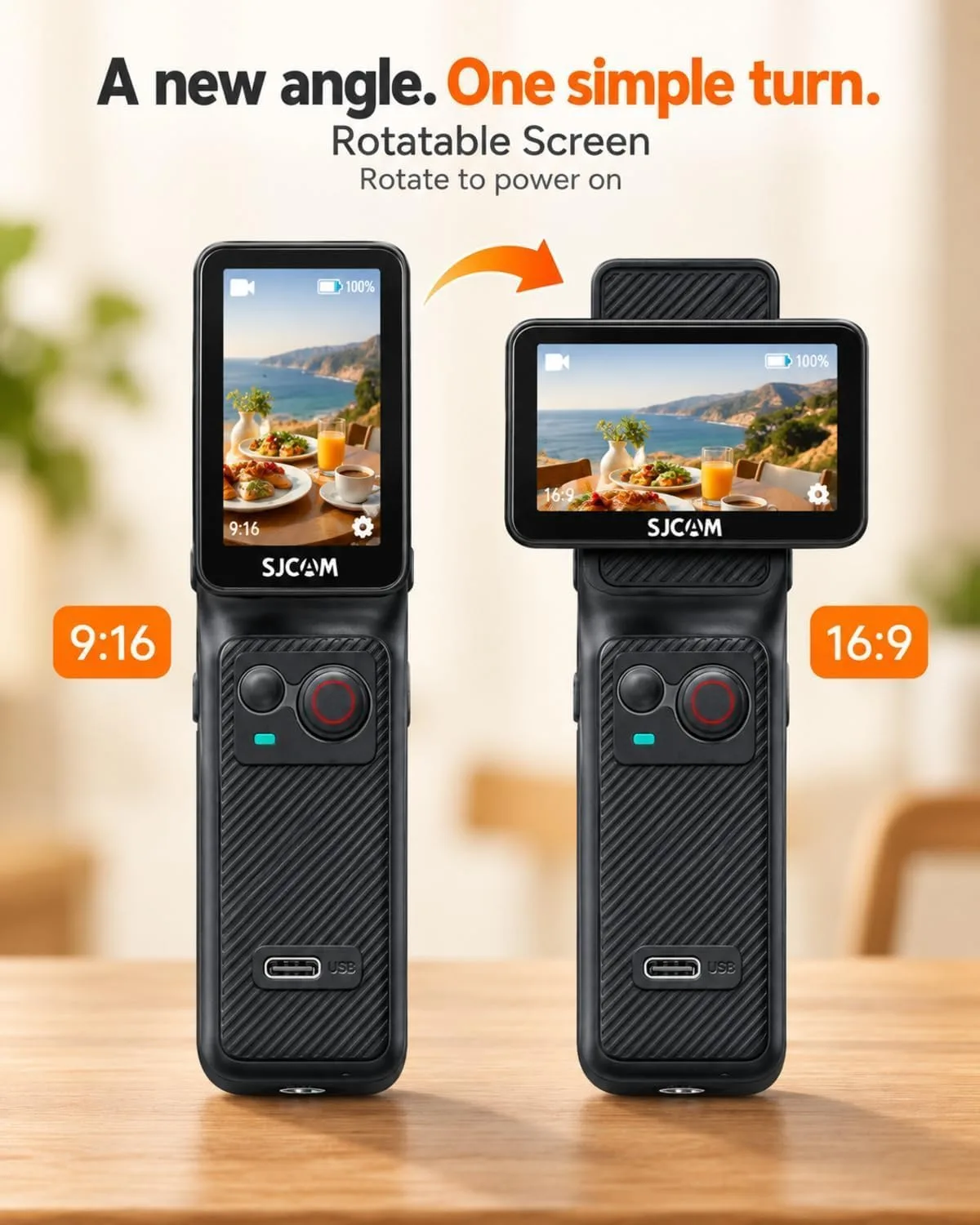SJCAM C400 4K YouTube Vlogging Camera for Travel Content Creator Stream