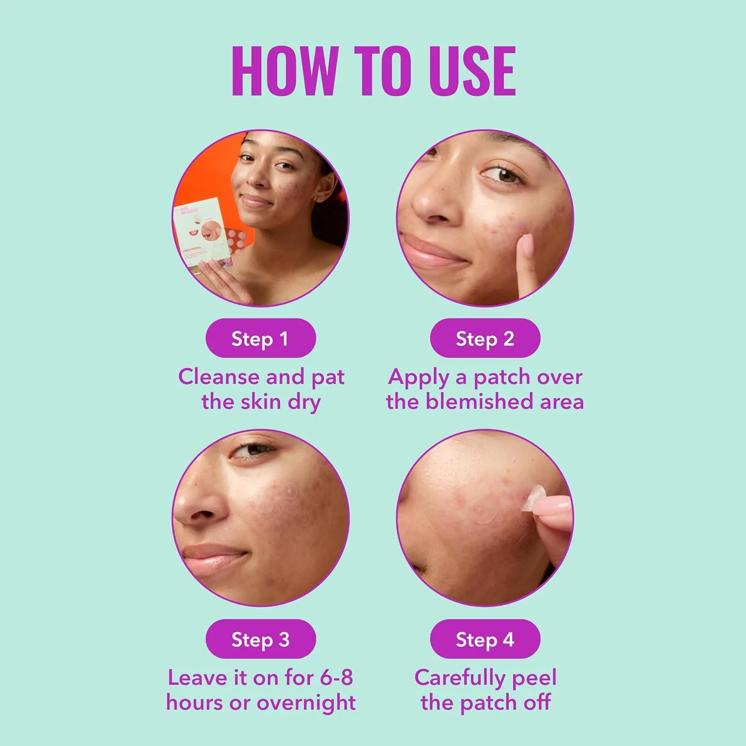 Good Molecules Pimple Patches for Face, 100 Pack – Ultra-Thin Hydrocolloid Patches, Invisible Under Makeup, Conceals Blemishes, Blackheads & Zits, Suitable for Acne-Prone Skin