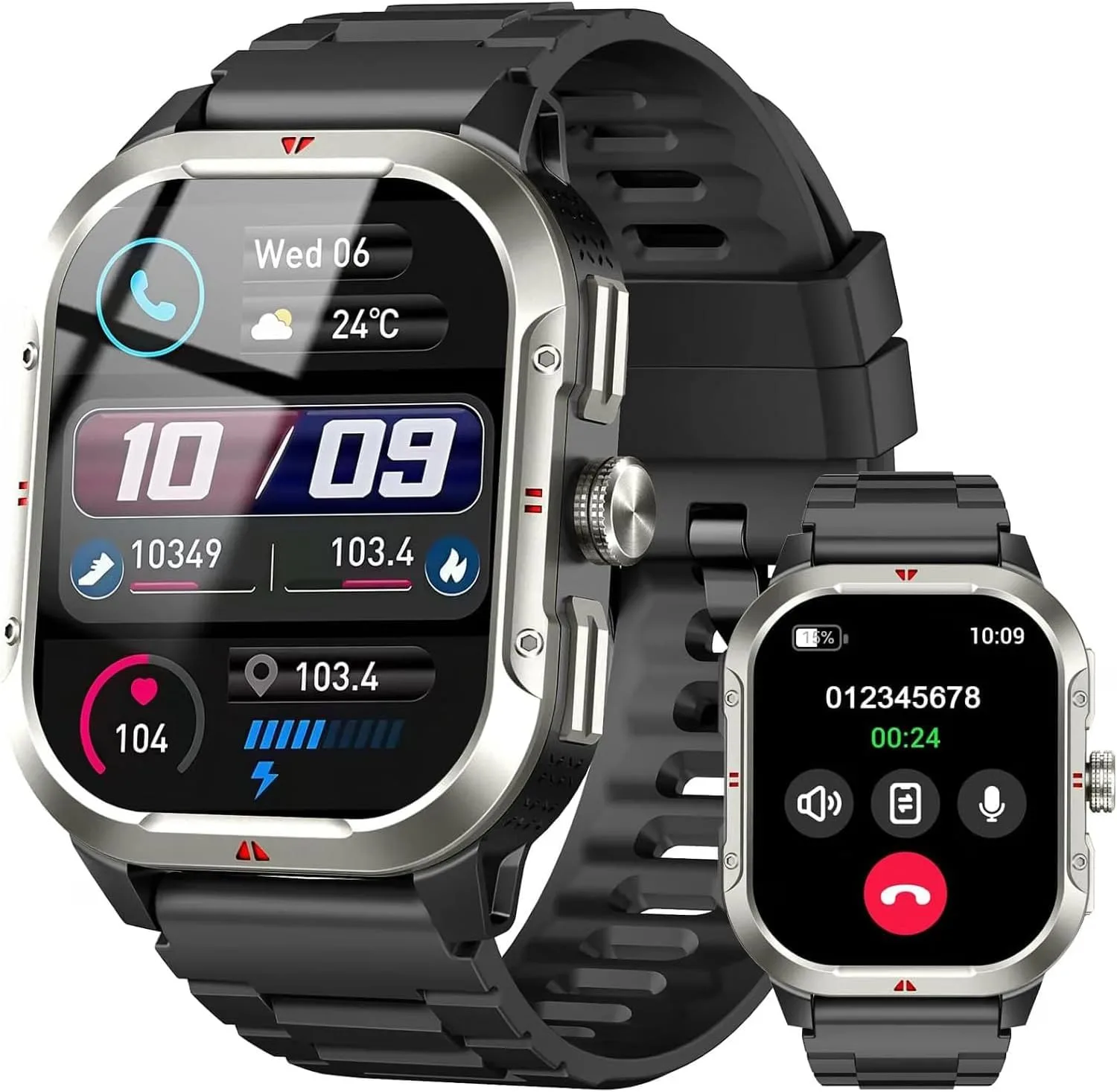 Smart Watch for Men (Answer/Make Calls), 2.06" GPS Fitness Smart Watch