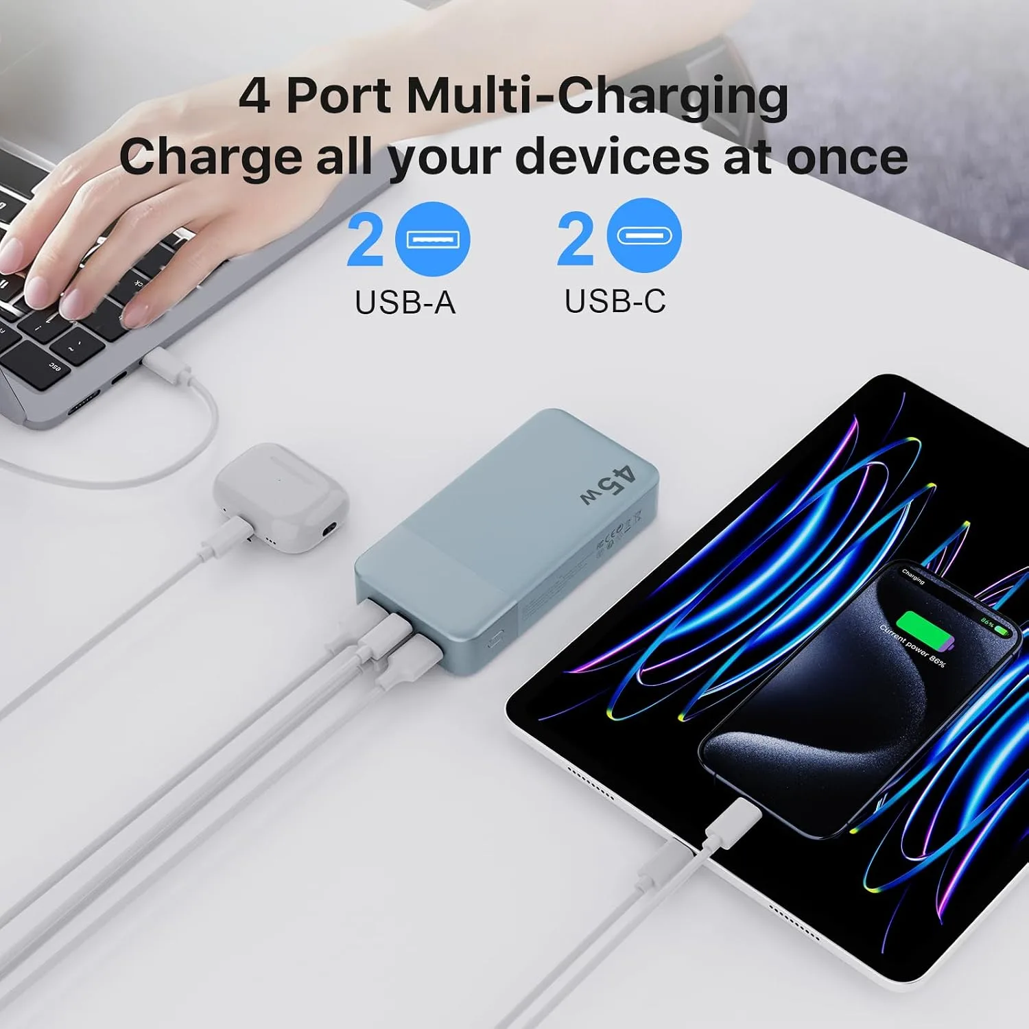 NOBIS 45W 20000mAh Portable Charger Power Bank Fast Charging