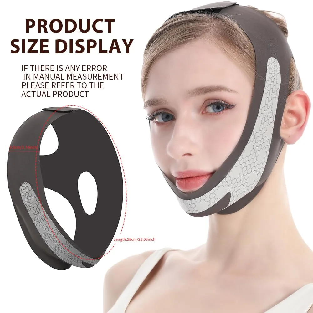Shaper Chin Strap for Sleeping, Graphene V-Line Face Lifting Mask, Black
