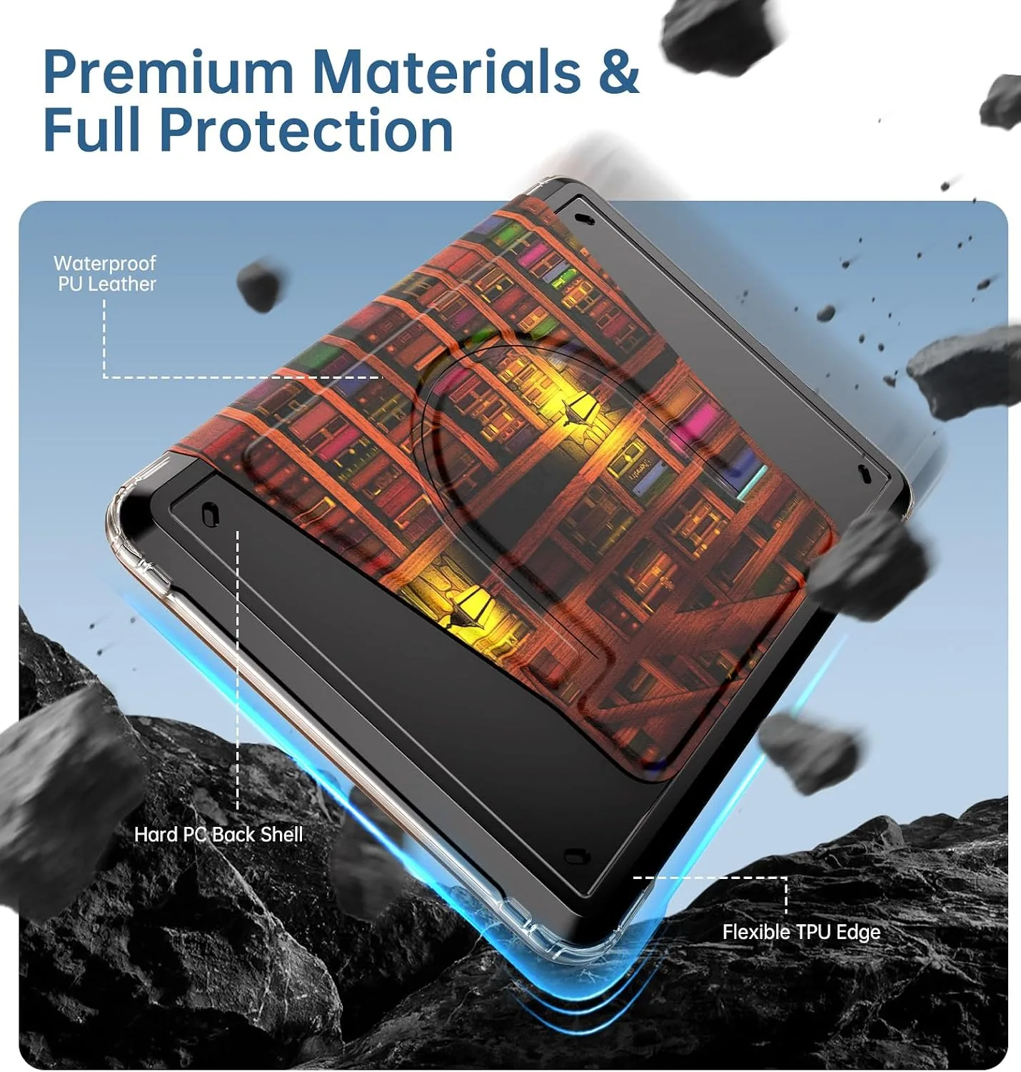 MoKo 360°Rotating Case for 7" Kindle Paperwhite 12th Gen 2024 & Colorsoft