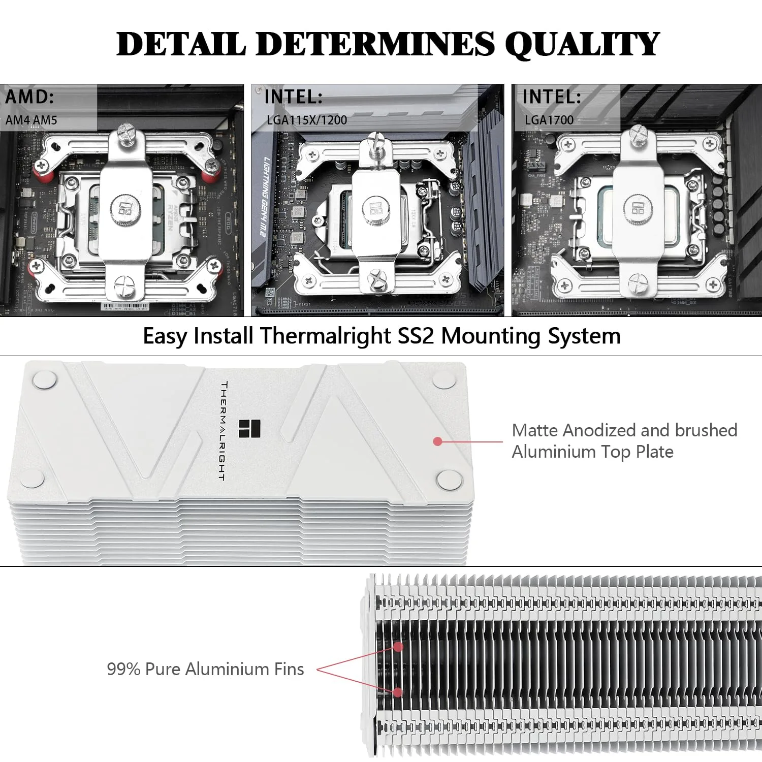 Thermalright Assassin Spirit 120 EVO White ARGB CPU Air Cooler, 120mm PWM Quiet ARGB Fan with 2000RPM Speed,Low Noise Computer White CPU Cooling, Support AM4/AM5,Intel LGA1851/1700/1150/1151/1200