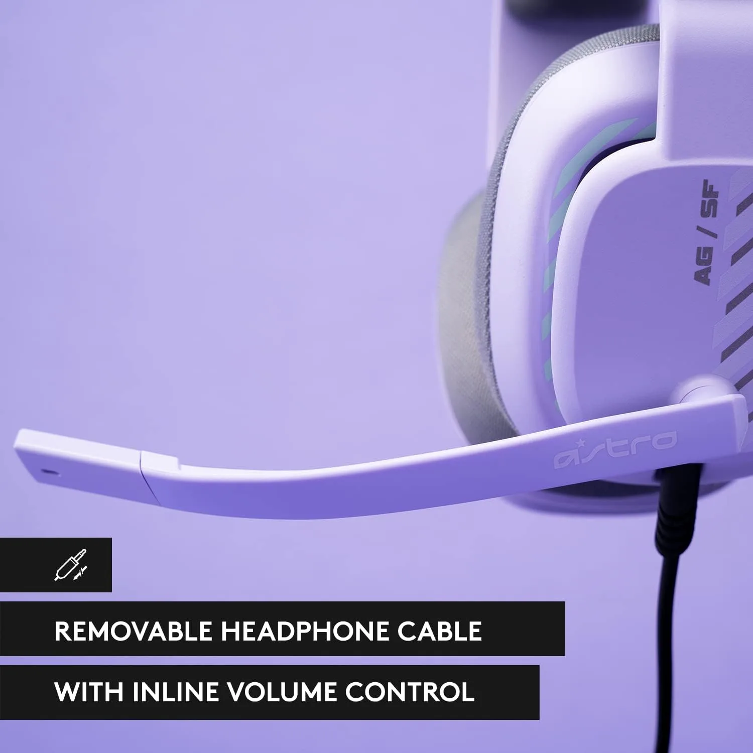 Logitech G Astro A10 Gen 2 Cross-Platform Wired Gaming Headset - Lilac